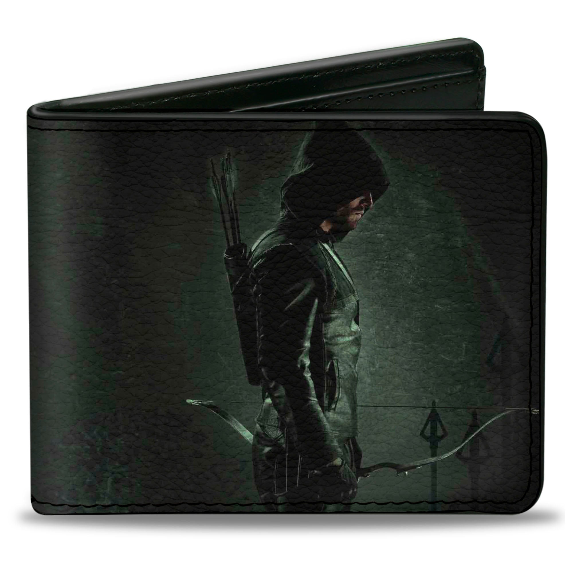 Bi-Fold Wallet - Arrow Standing Profile Pose Arrow Tips Greens Bi-Fold Wallets DC Comics