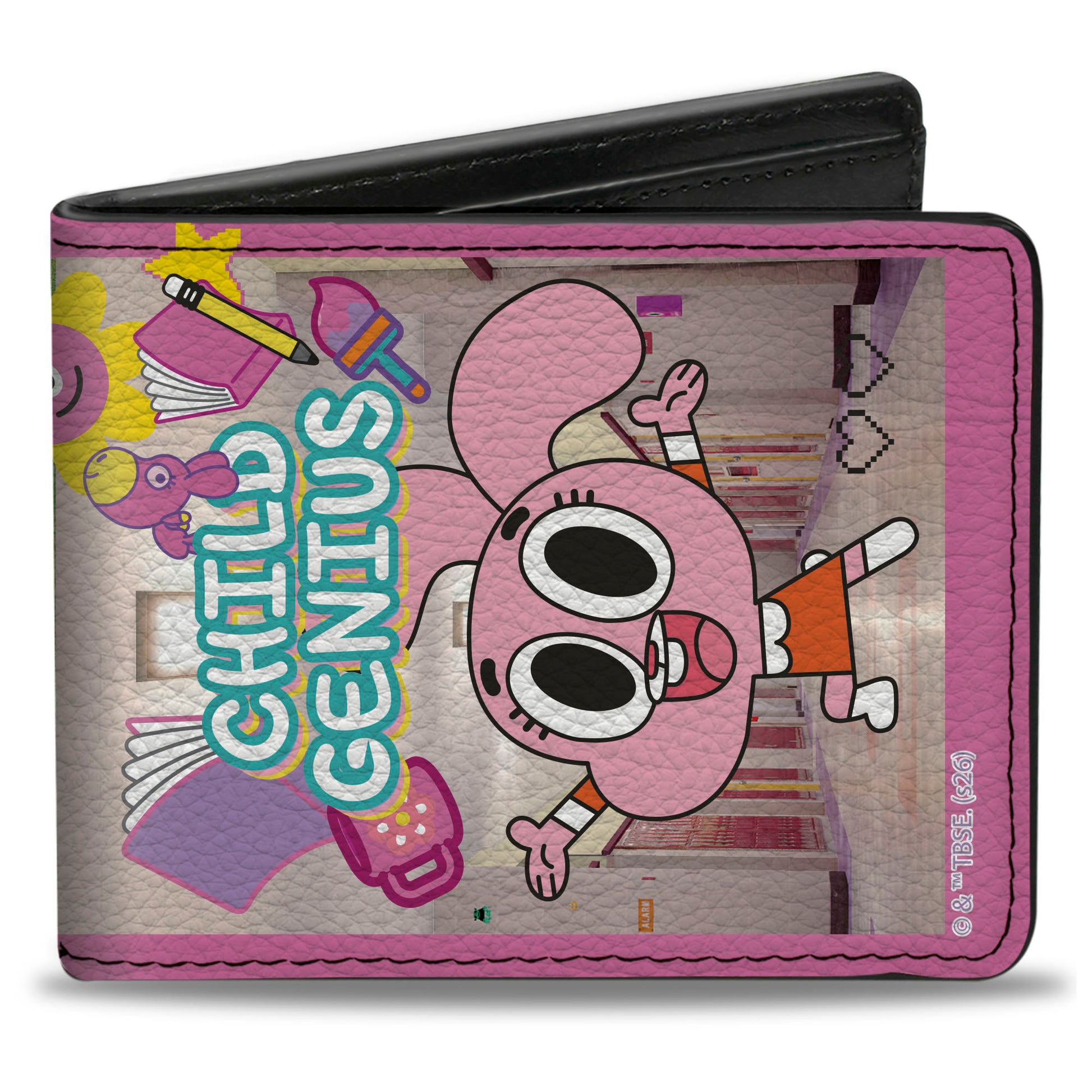 Bi-Fold Wallet - The Amazing World of Gumball ANAIS CHILD GENIUS Poses Pinks Bi-Fold Wallets The Amazing World of Gumball