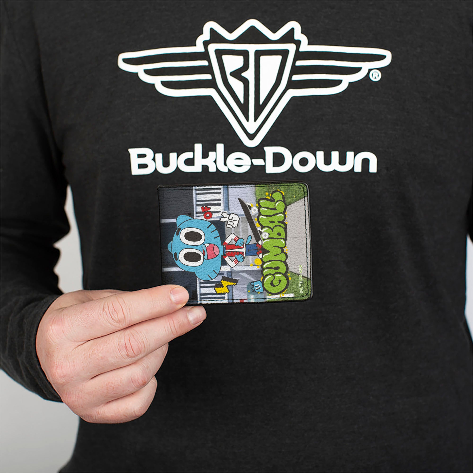 Bi-Fold Wallet - THE AMAZING WORLD OF GUMBALL Text and House Pose Bi-Fold Wallets The Amazing World of Gumball