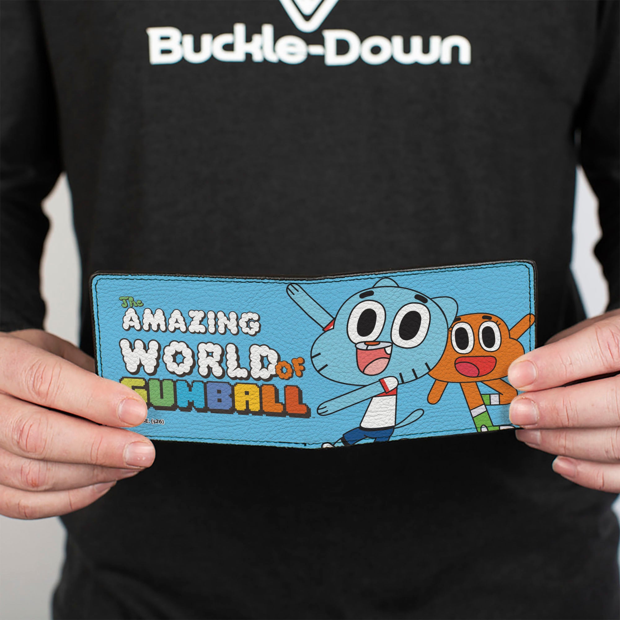 Bi-Fold Wallet - THE AMAZING WORLD OF GUMBALL Title Logo and Pose with Darwin Blue Bi-Fold Wallets The Amazing World of Gumball