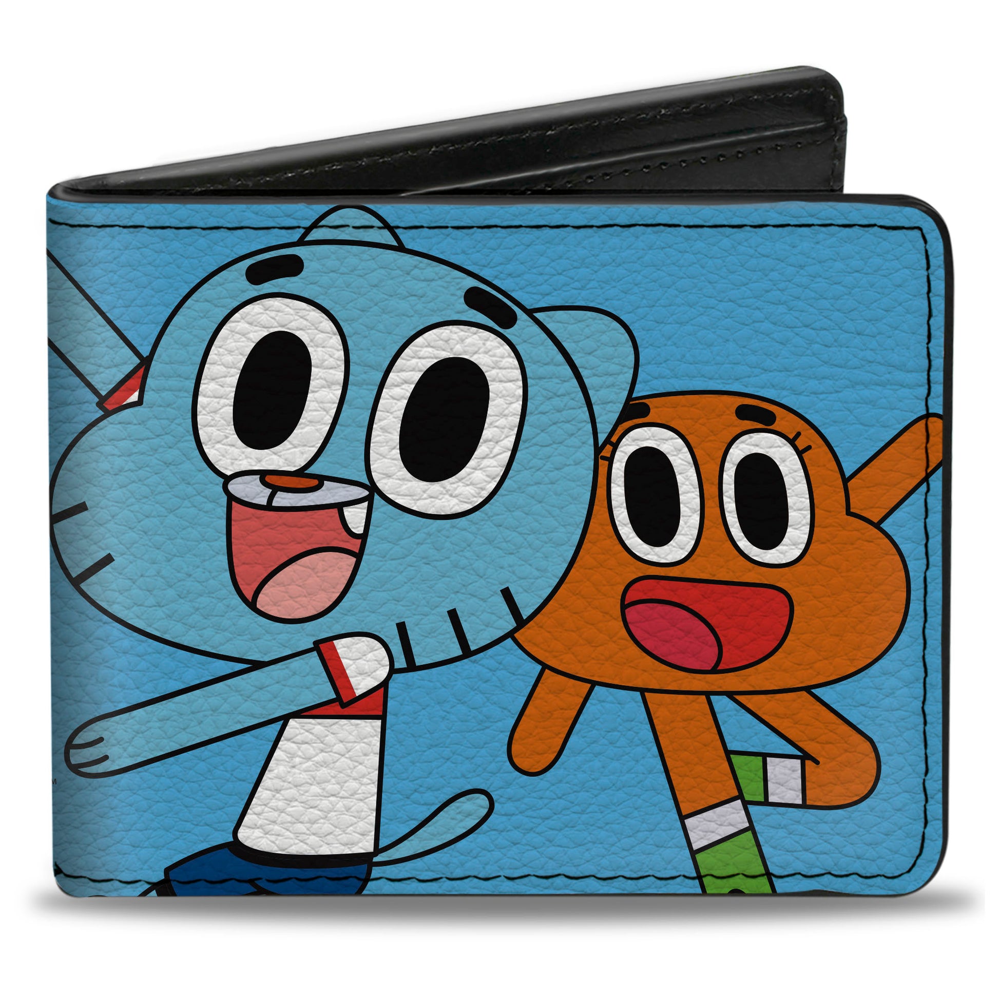 Bi-Fold Wallet - THE AMAZING WORLD OF GUMBALL Title Logo and Pose with Darwin Blue Bi-Fold Wallets The Amazing World of Gumball
