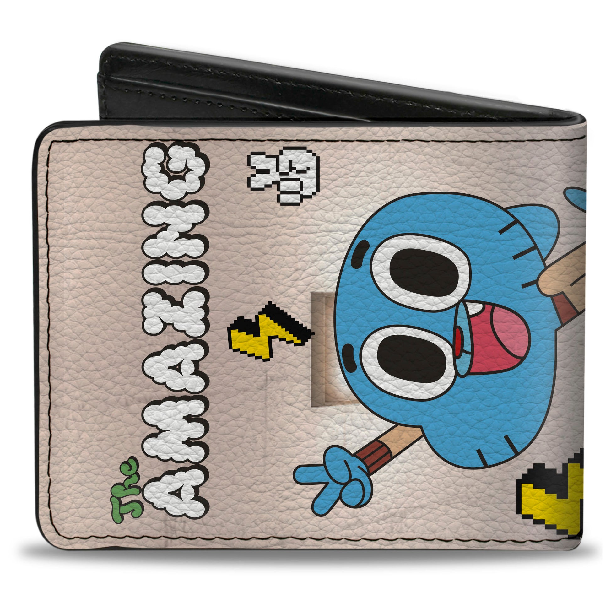 Bi-Fold Wallet - THE AMAZING WORLD OF GUMBALL Peace Pose with Darwin and Title Logo Bi-Fold Wallets The Amazing World of Gumball