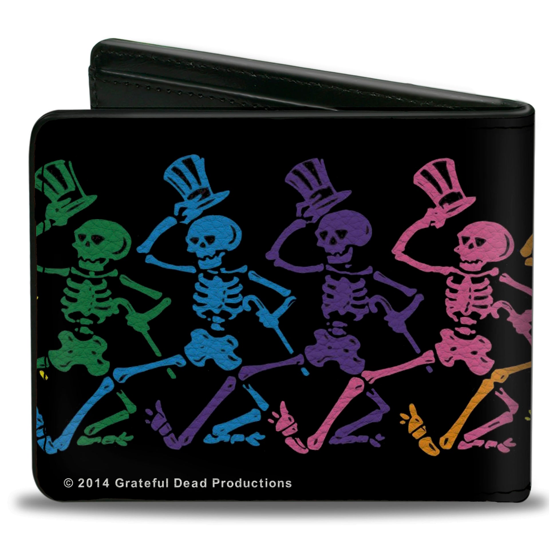 Bi-Fold Wallet - Dancing Skeletons Black Multi Color Bi-Fold Wallets Grateful Dead