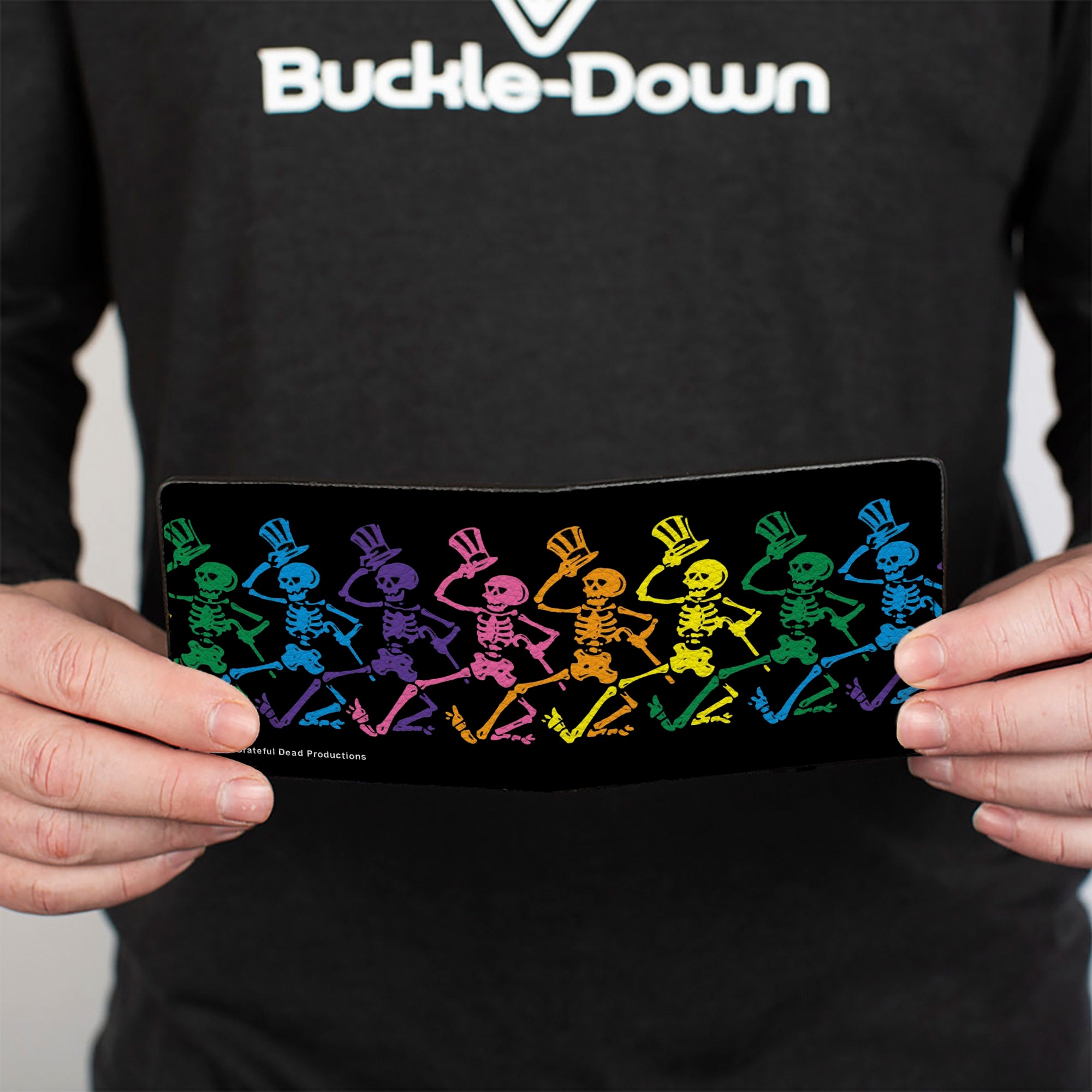 Bi-Fold Wallet - Dancing Skeletons Black Multi Color Bi-Fold Wallets Grateful Dead