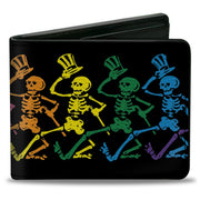 Bi-Fold Wallet - Dancing Skeletons Black Multi Color Bi-Fold Wallets Grateful Dead