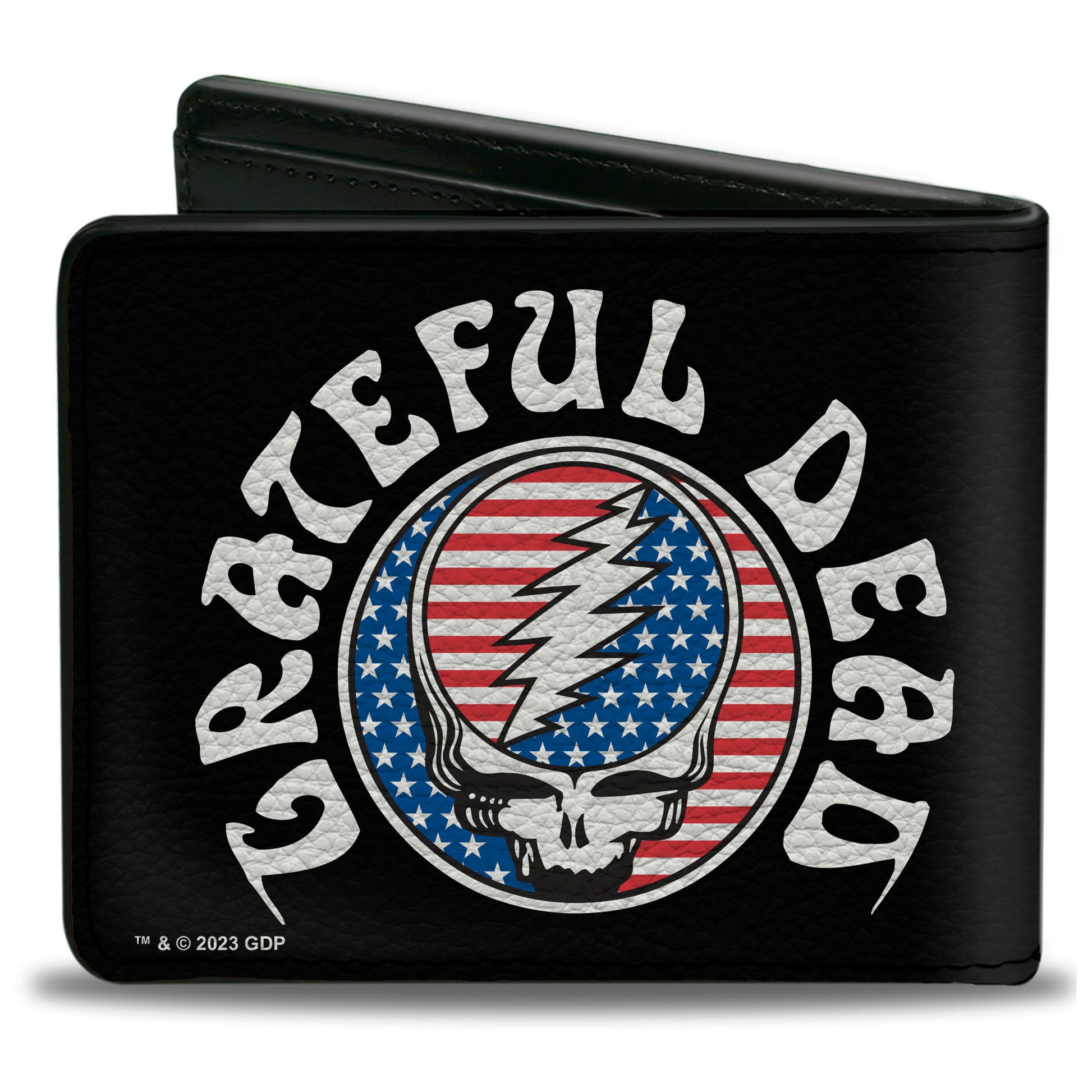 Bi-Fold Wallet - GRATEFUL DEAD Steal Your Face Stars and Stripes Logo Black/White/Red/Blue Bi-Fold Wallets Grateful Dead
