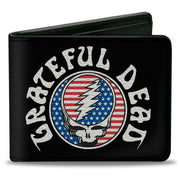 Bi-Fold Wallet - GRATEFUL DEAD Steal Your Face Stars and Stripes Logo Black/White/Red/Blue Bi-Fold Wallets Grateful Dead