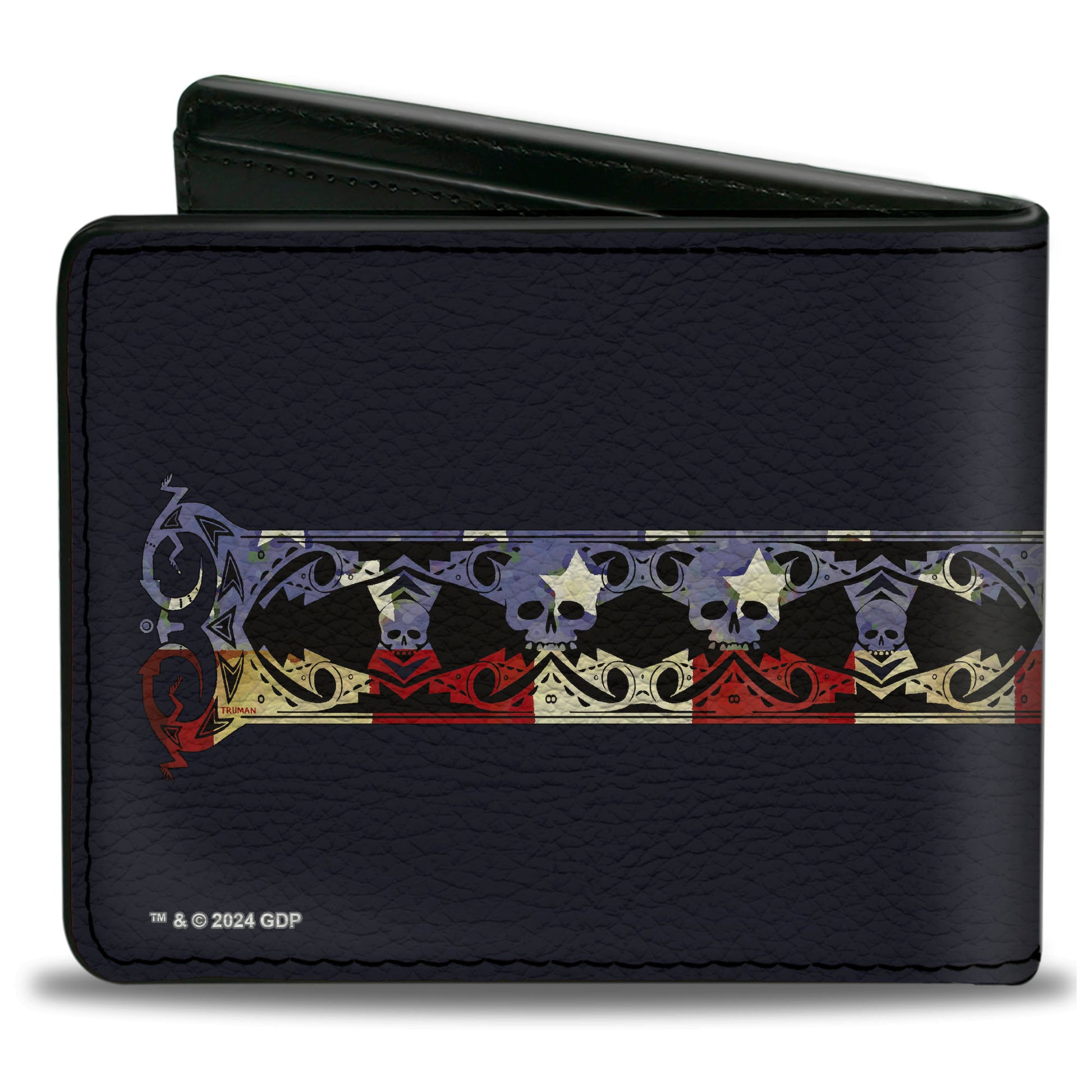 Bi-Fold Wallet - Grateful Dead Dave's Picks Bonus Disc 2013 Skeleton Cover Art Black/Blue/Red Bi-Fold Wallets Grateful Dead
