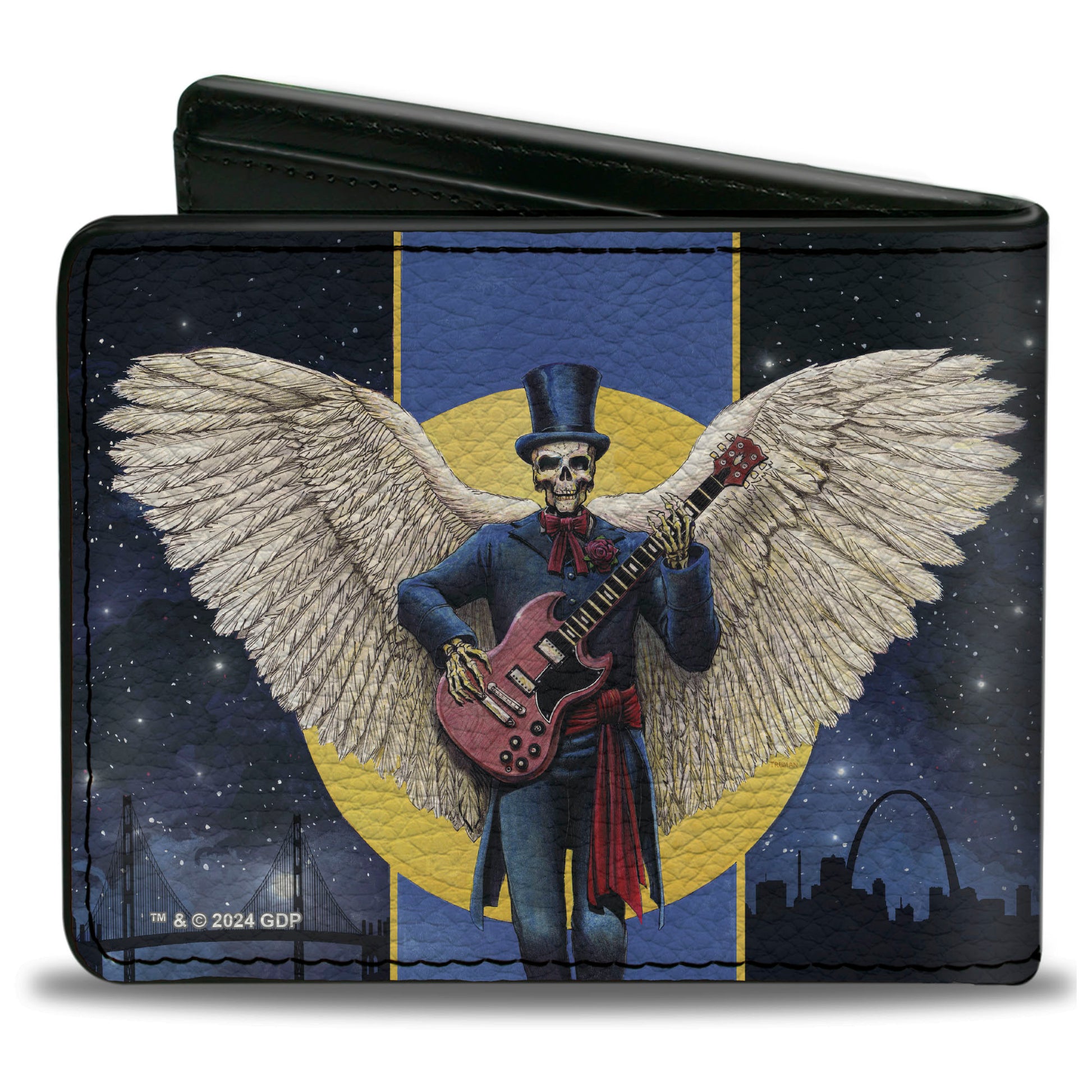 Bi-Fold Wallet - Grateful Dead Dave's Picks Volume Six San Francisco and St. Louis Skeleton Cover Art Bi-Fold Wallets Grateful Dead