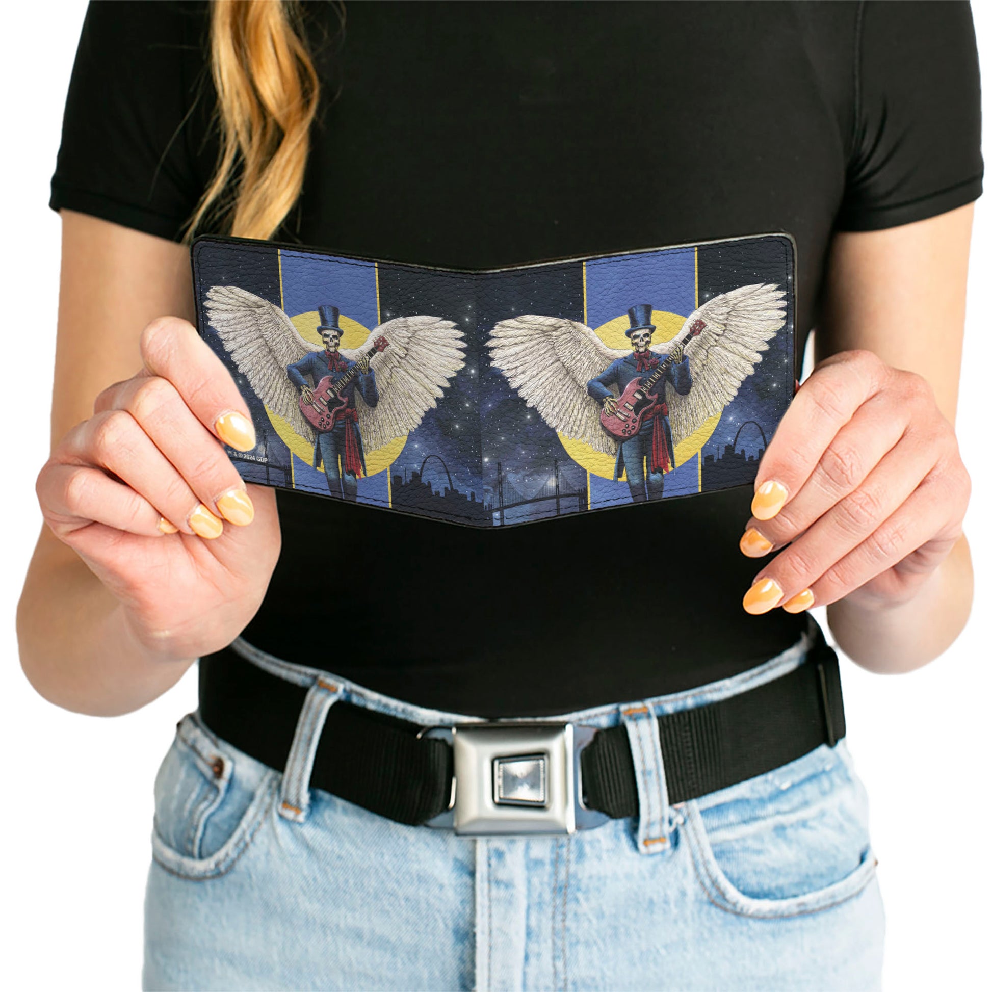 Bi-Fold Wallet - Grateful Dead Dave's Picks Volume Six San Francisco and St. Louis Skeleton Cover Art Bi-Fold Wallets Grateful Dead