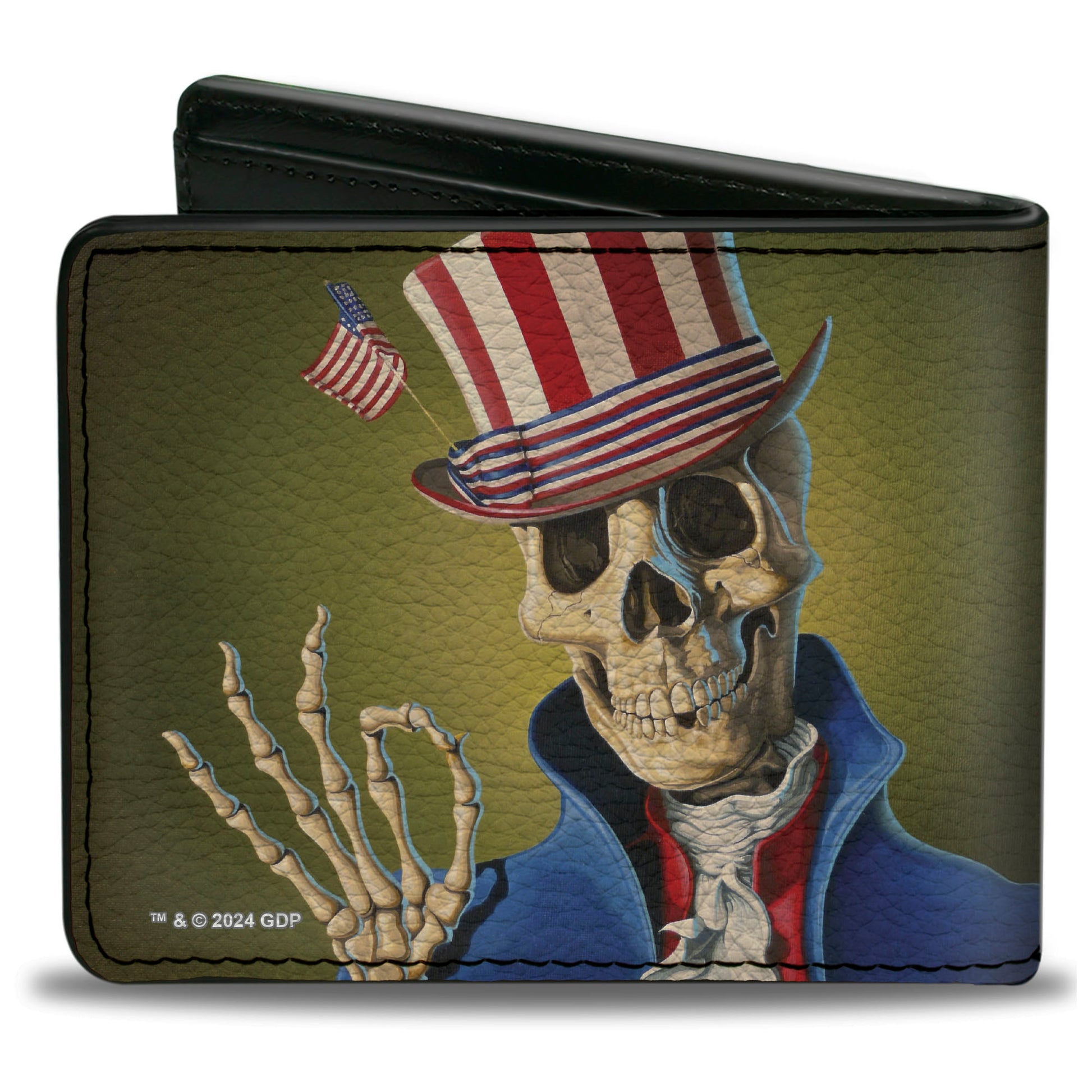 Bi-Fold Wallet - Grateful Dead Dave's Picks Volume Four College of William and Mary Uncle Sam Cover Art Bi-Fold Wallets Grateful Dead