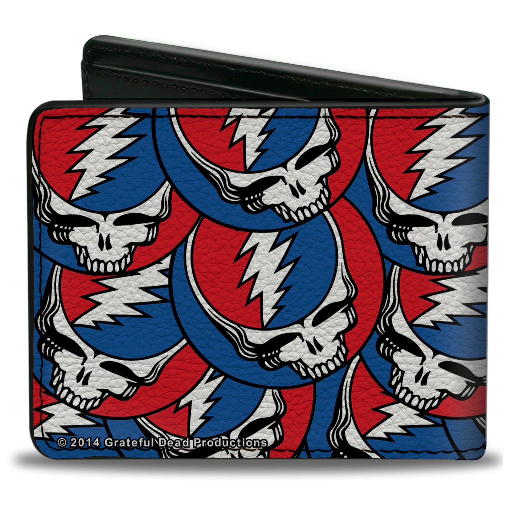 Bi-Fold Wallet - Steal Your Face Stacked Red White Blue Bi-Fold Wallets Grateful Dead