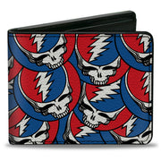 Bi-Fold Wallet - Steal Your Face Stacked Red White Blue Bi-Fold Wallets Grateful Dead