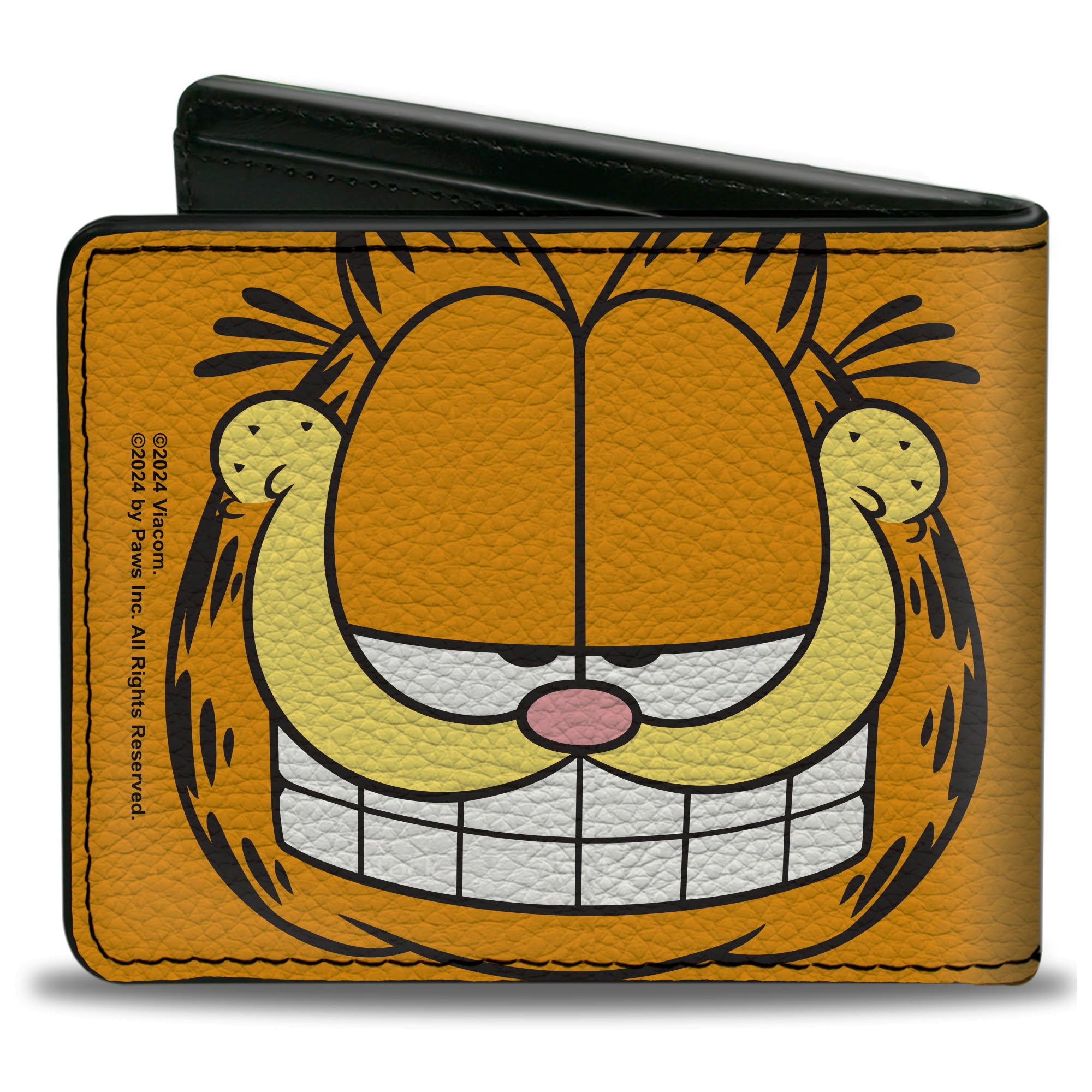 Bi-Fold Wallet - Garfield Smiling Face Character Close-Up Orange Bi-Fold Wallets Garfield