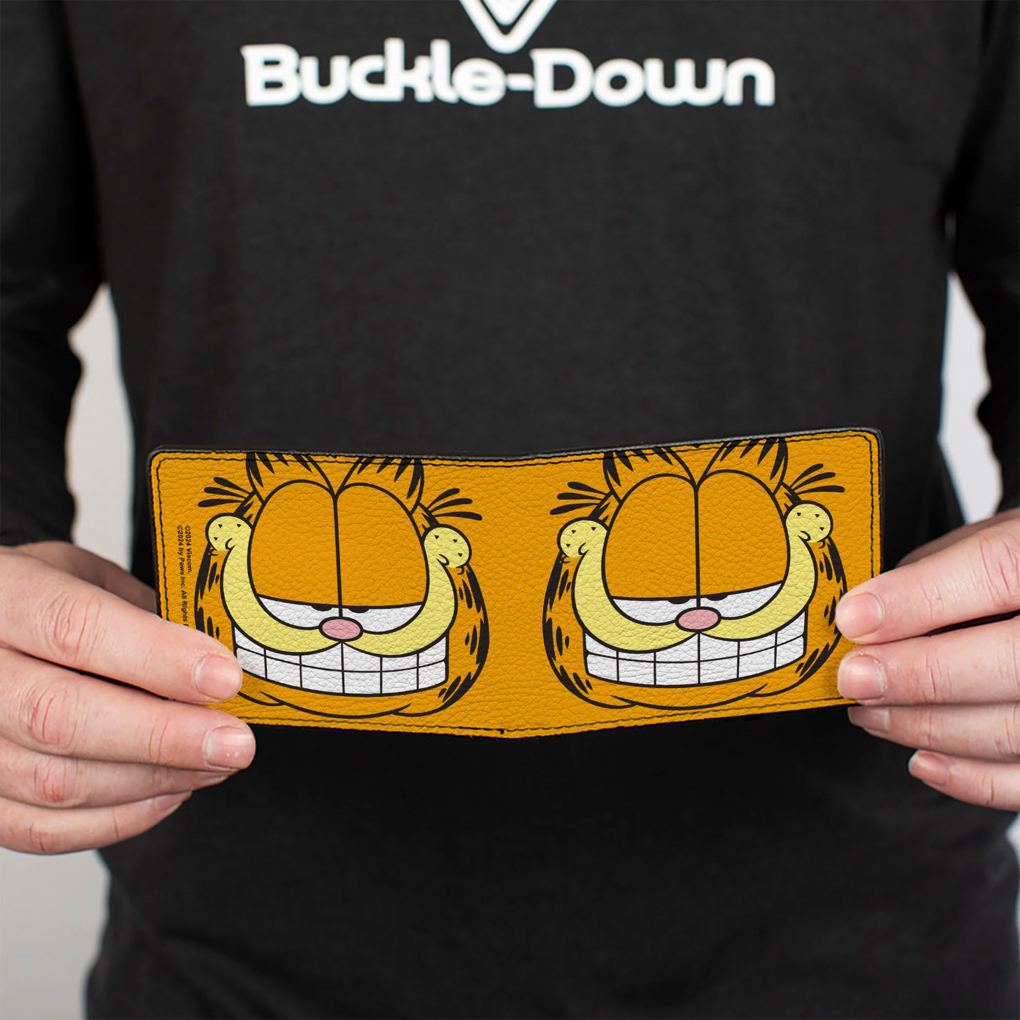 Bi-Fold Wallet - Garfield Smiling Face Character Close-Up Orange Bi-Fold Wallets Garfield