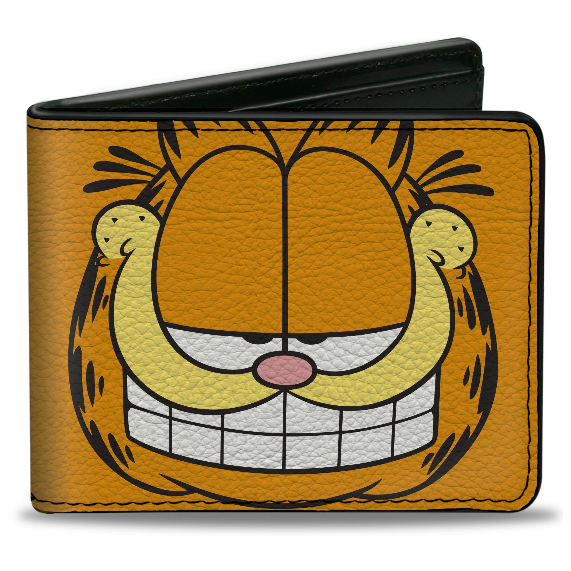 Bi-Fold Wallet - Garfield Smiling Face Character Close-Up Orange Bi-Fold Wallets Garfield