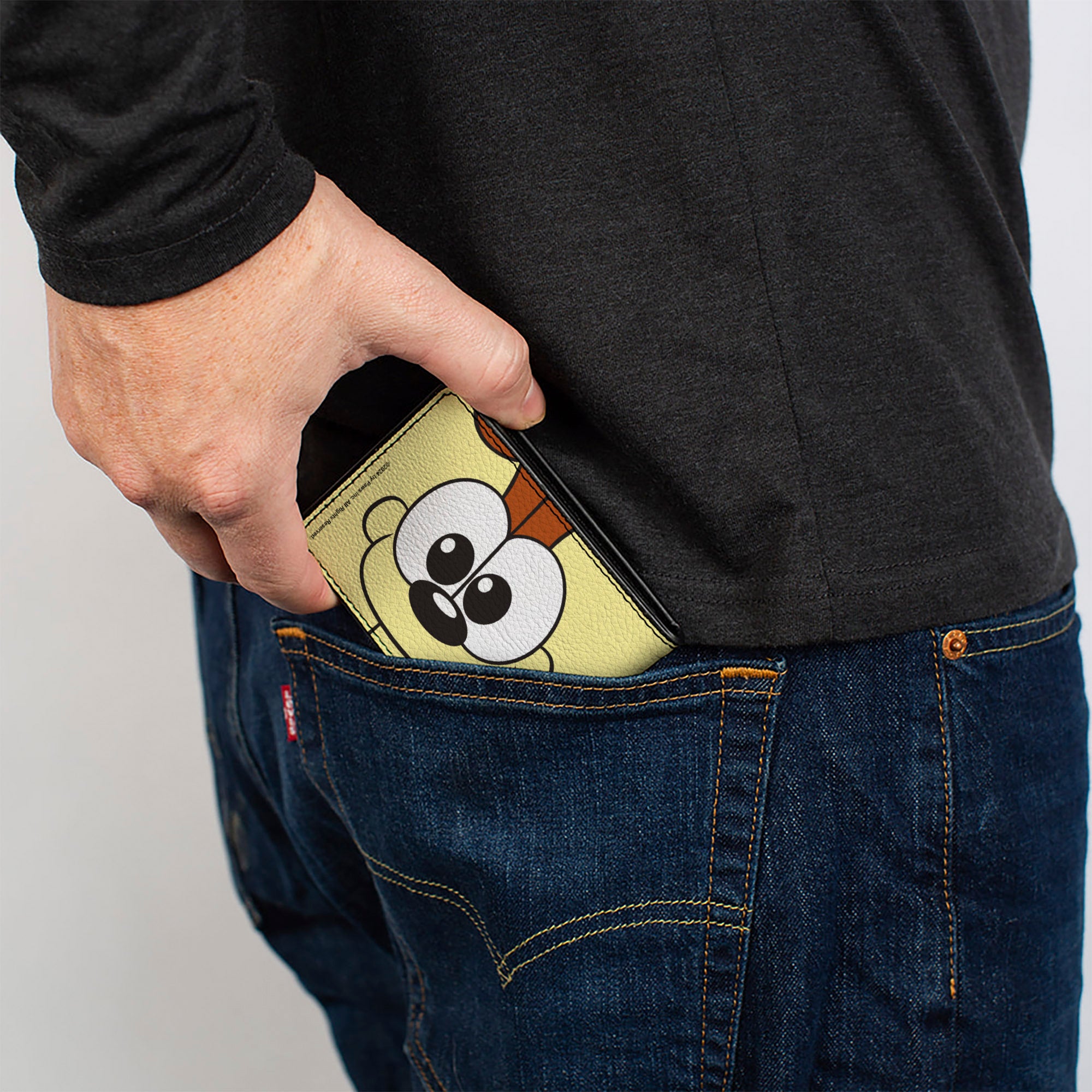 Bi-Fold Wallet - Garfield Odie Face Character Close-Up Yellow Bi-Fold Wallets Garfield
