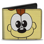 Bi-Fold Wallet - Garfield Odie Face Character Close-Up Yellow Bi-Fold Wallets Garfield