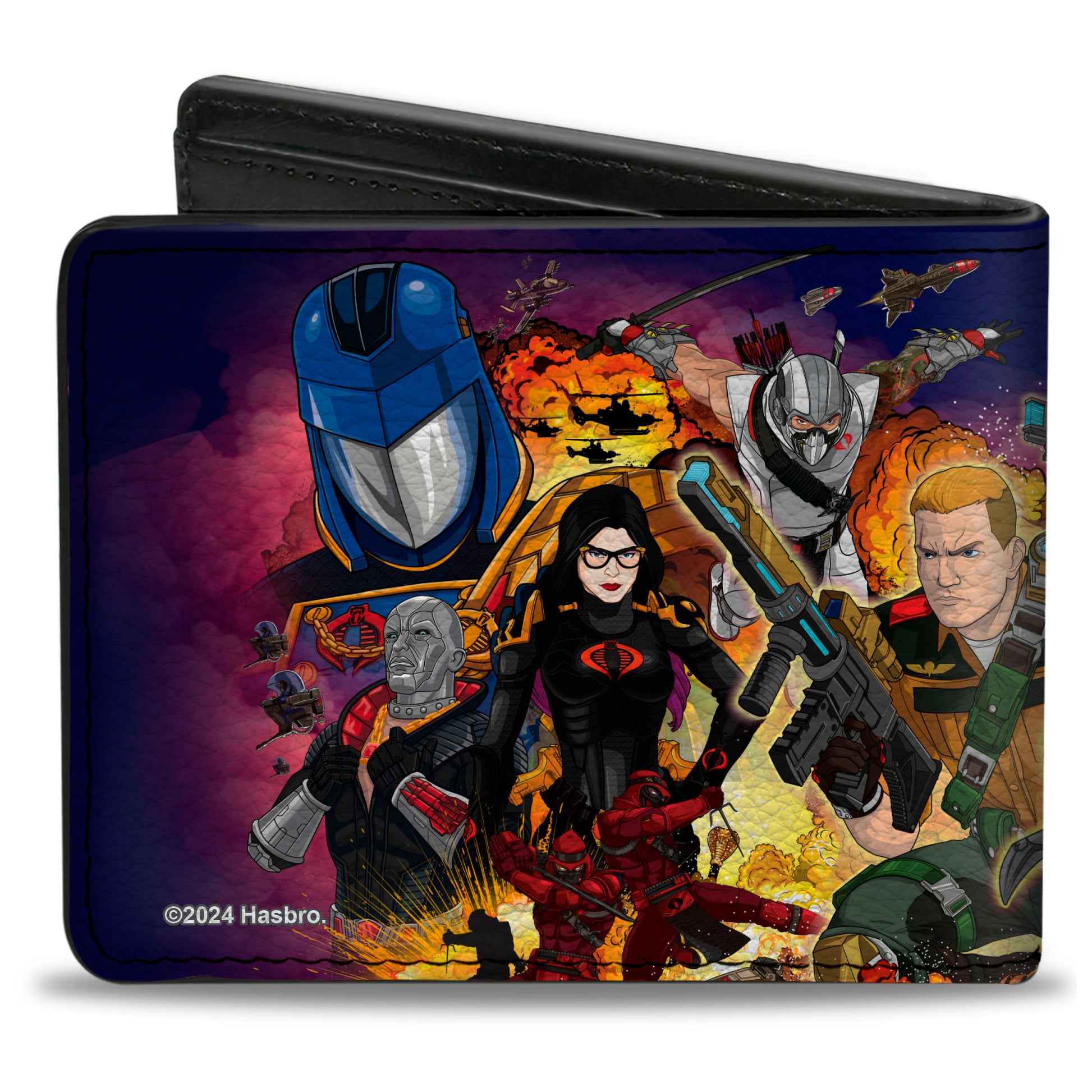 Bi-Fold Wallet - GI Joe Universe Agents Explosion Group Pose Blue Bi-Fold Wallets GI Joe