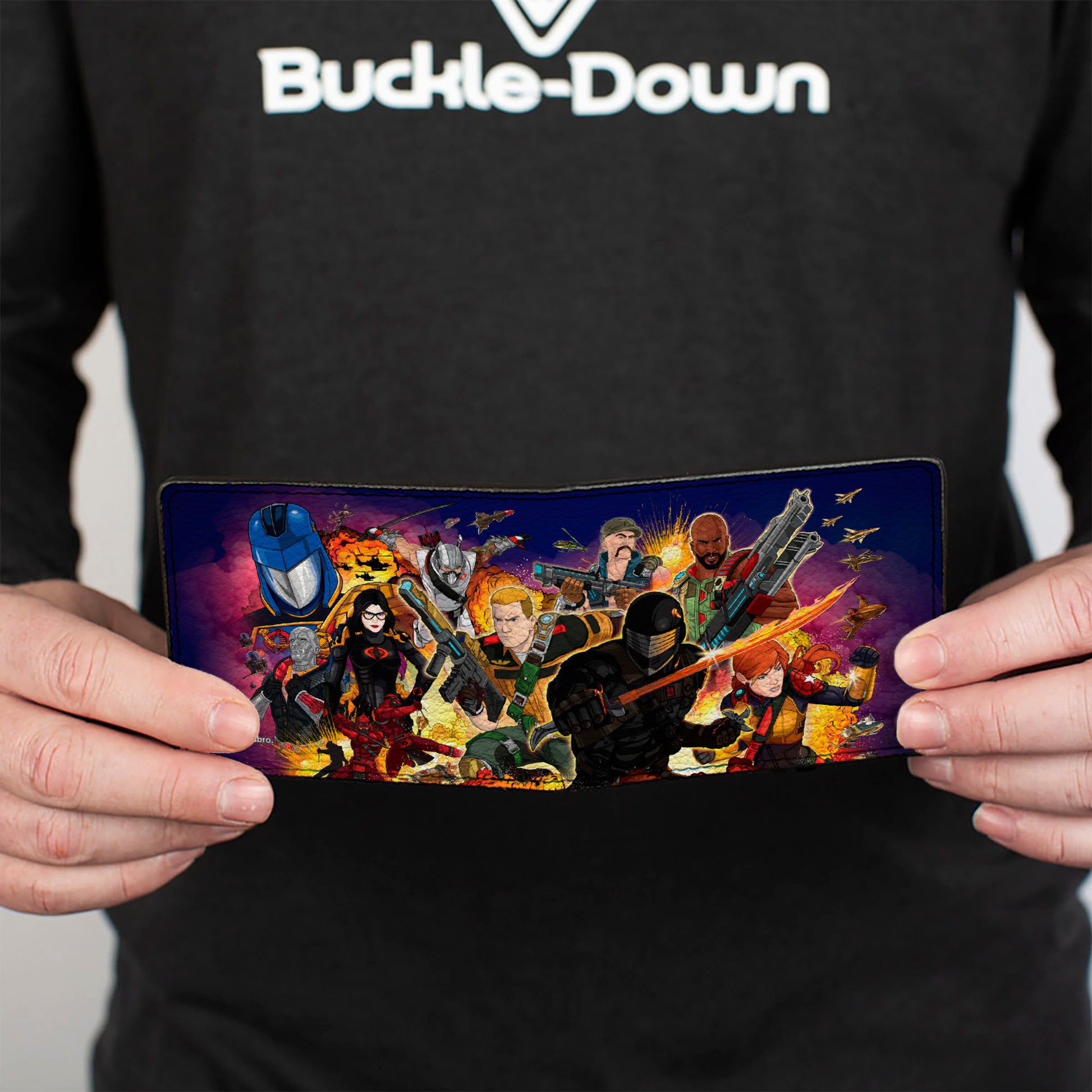 Bi-Fold Wallet - GI Joe Universe Agents Explosion Group Pose Blue Bi-Fold Wallets GI Joe