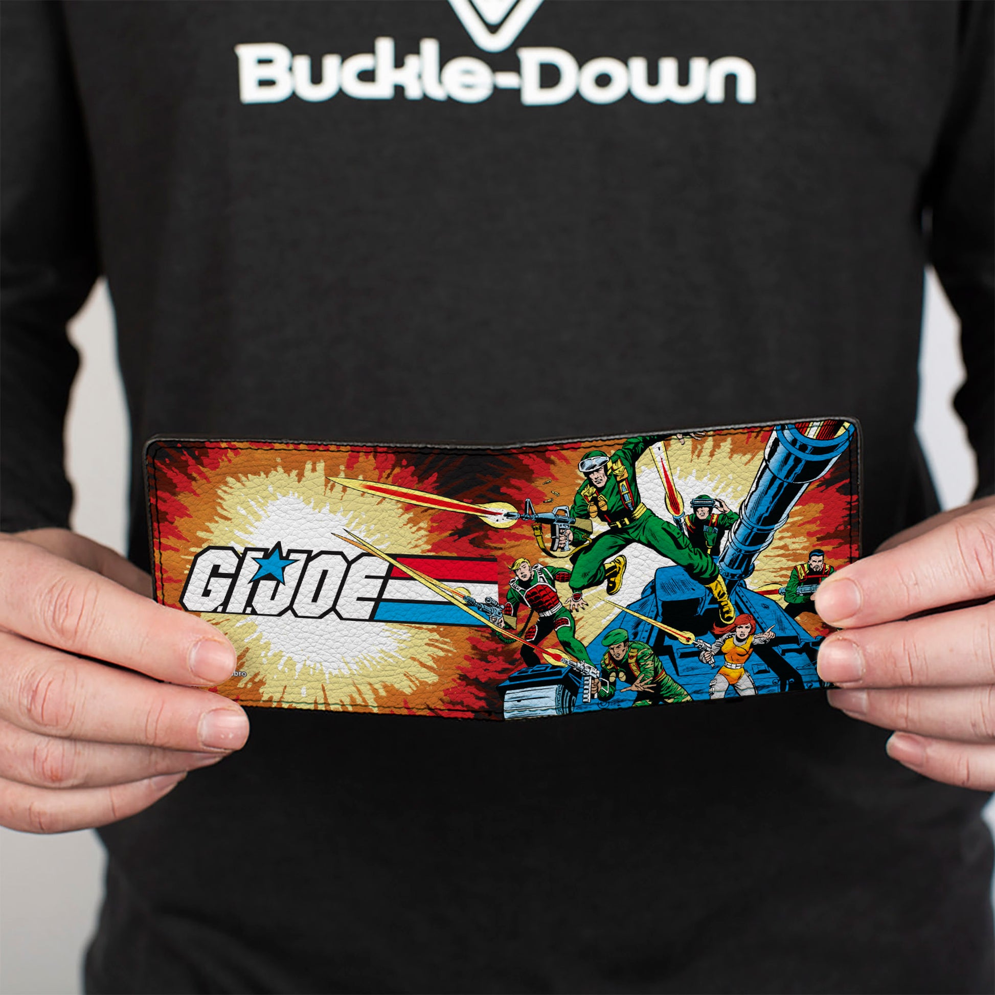 Bi-Fold Wallet - GI JOE A Real American Hero #1 Comic Cover Explosion Scene and Title Logo Bi-Fold Wallets GI Joe
