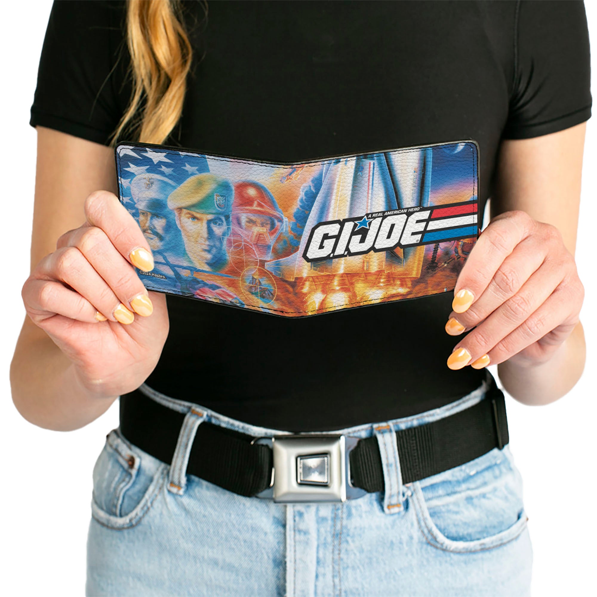 Bi-Fold Wallet - GI JOE Retro Shuttle Poster Scene Bi-Fold Wallets GI Joe