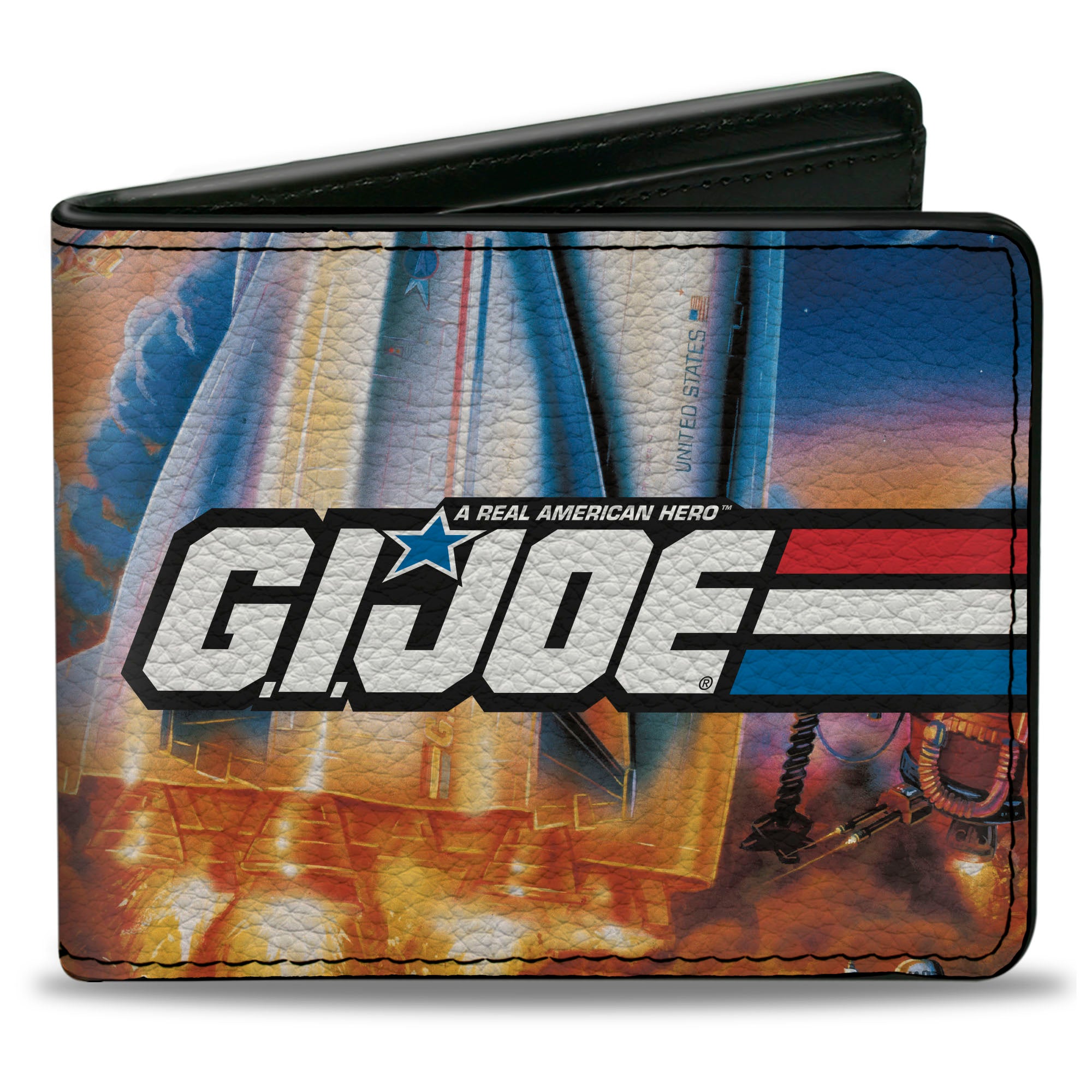 Bi-Fold Wallet - GI JOE Retro Shuttle Poster Scene Bi-Fold Wallets GI Joe