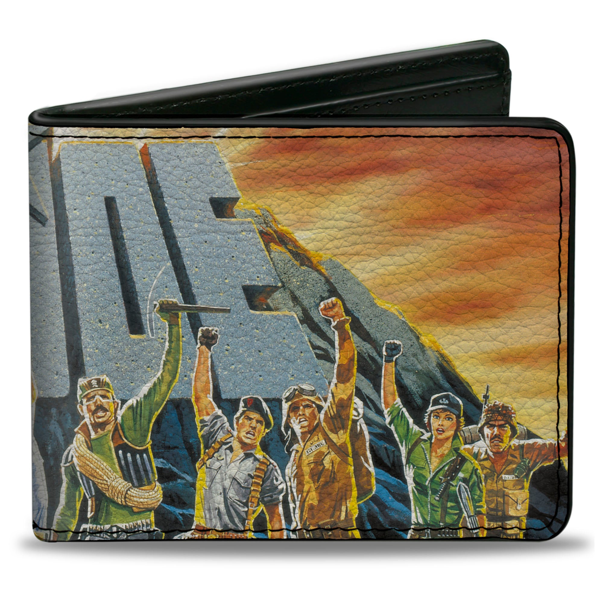 Bi-Fold Wallet - GI JOE Retro Yo Joe Stone Group Pose Bi-Fold Wallets GI Joe