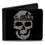 Bi-Fold Wallet - THE GOONIES One Eye Willy Skull Map Black Bi-Fold Wallets The Goonies