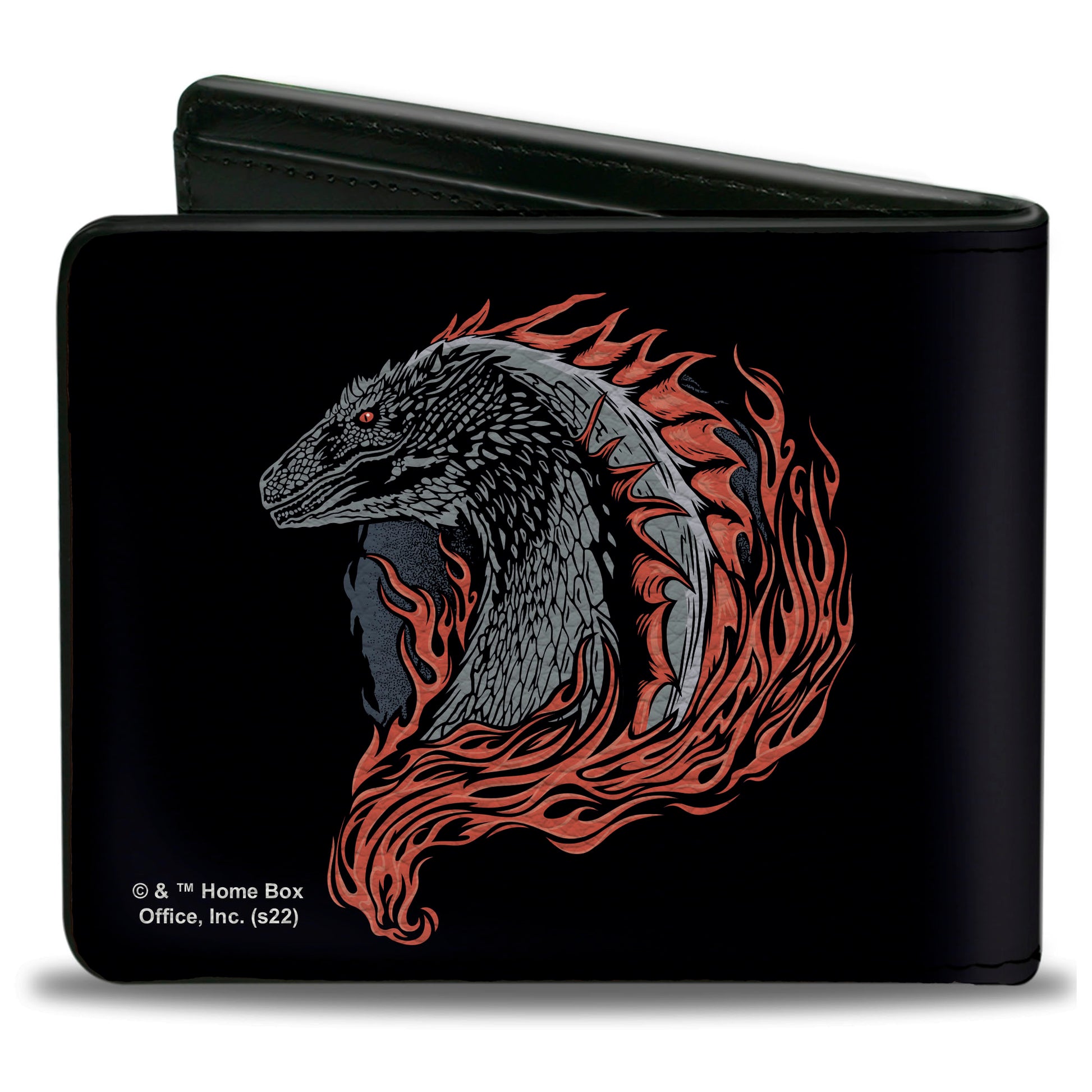 Bi-Fold Wallet - House of the Dragon Flames Black Reds Grays Bi-Fold Wallets House of the Dragon