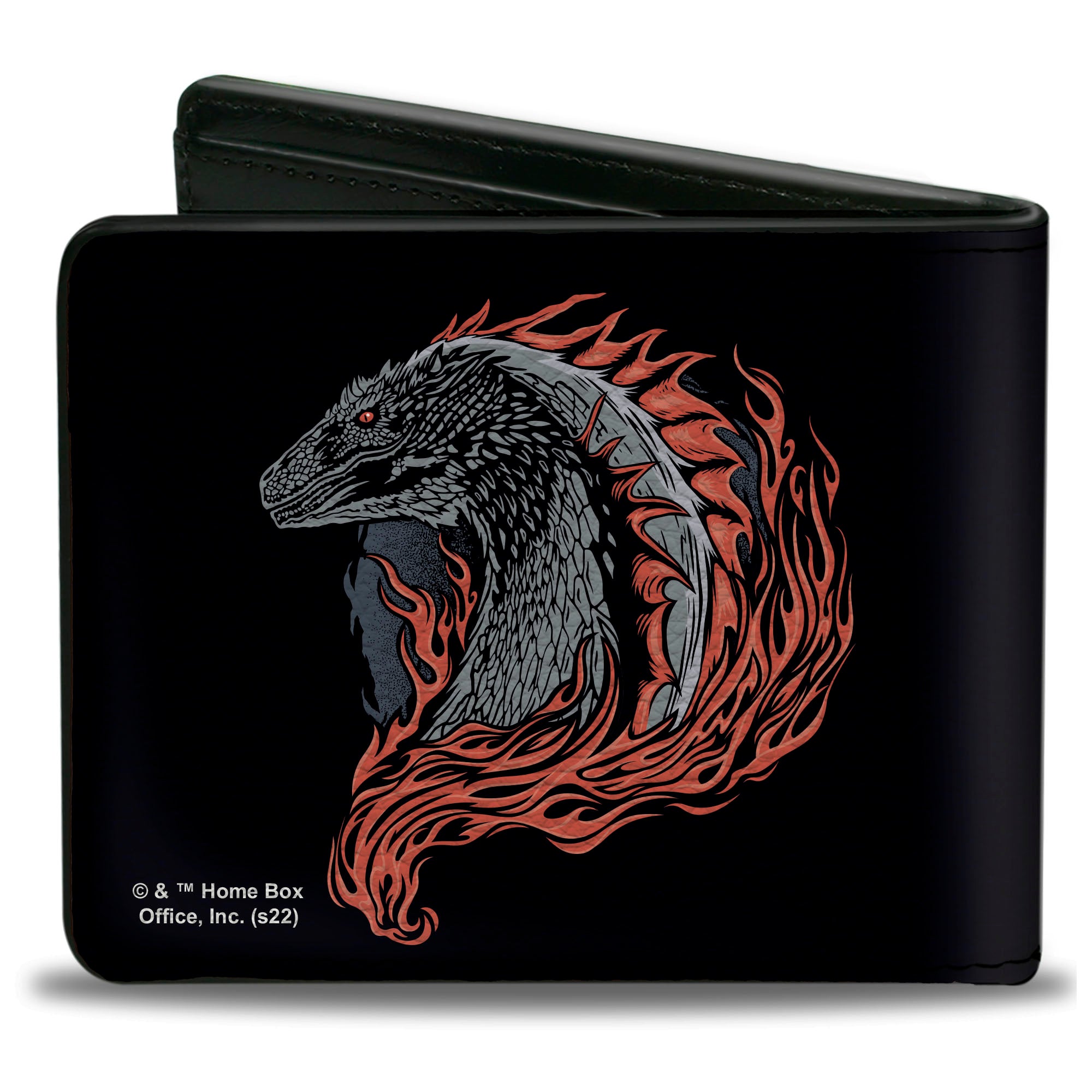 Bi-Fold Wallet - House of the Dragon Flames Black Reds Grays Bi-Fold Wallets House of the Dragon