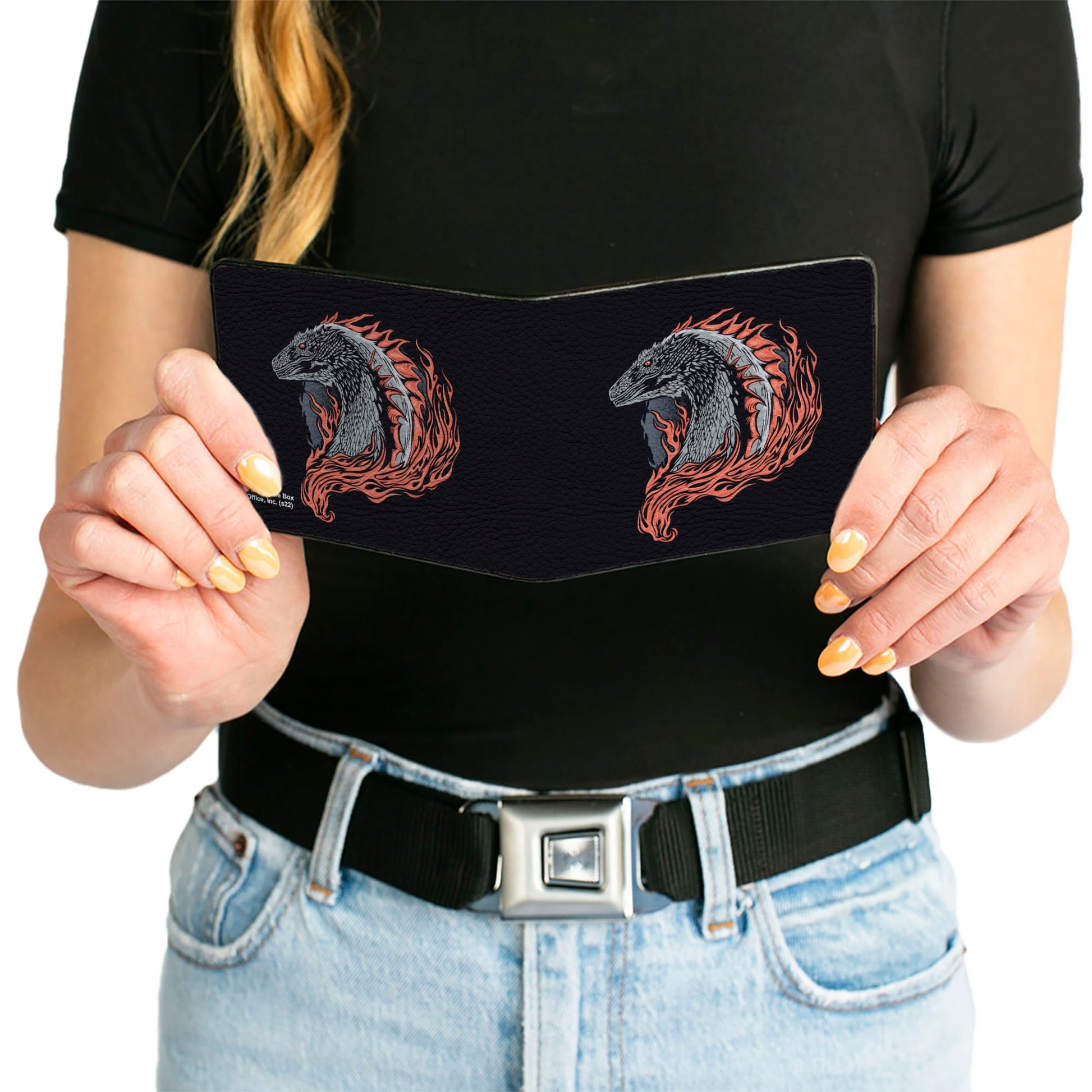 Bi-Fold Wallet - House of the Dragon Flames Black Reds Grays Bi-Fold Wallets House of the Dragon