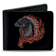 Bi-Fold Wallet - House of the Dragon Flames Black Reds Grays Bi-Fold Wallets House of the Dragon