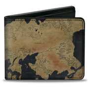 Bi-Fold Wallet - GAME OF THRONES World Map Westeros and Essos Grays Tan Bi-Fold Wallets Game of Thrones