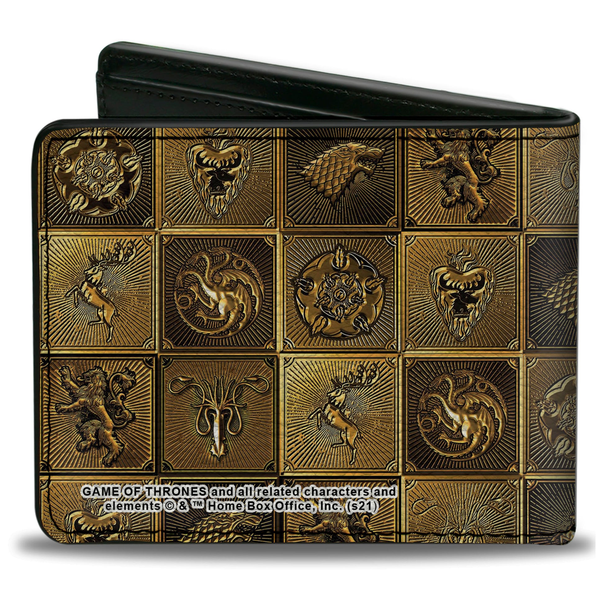 Bi-Fold Wallet - Game of Thrones House Sigil Blocks Gold Bi-Fold Wallets Game of Thrones