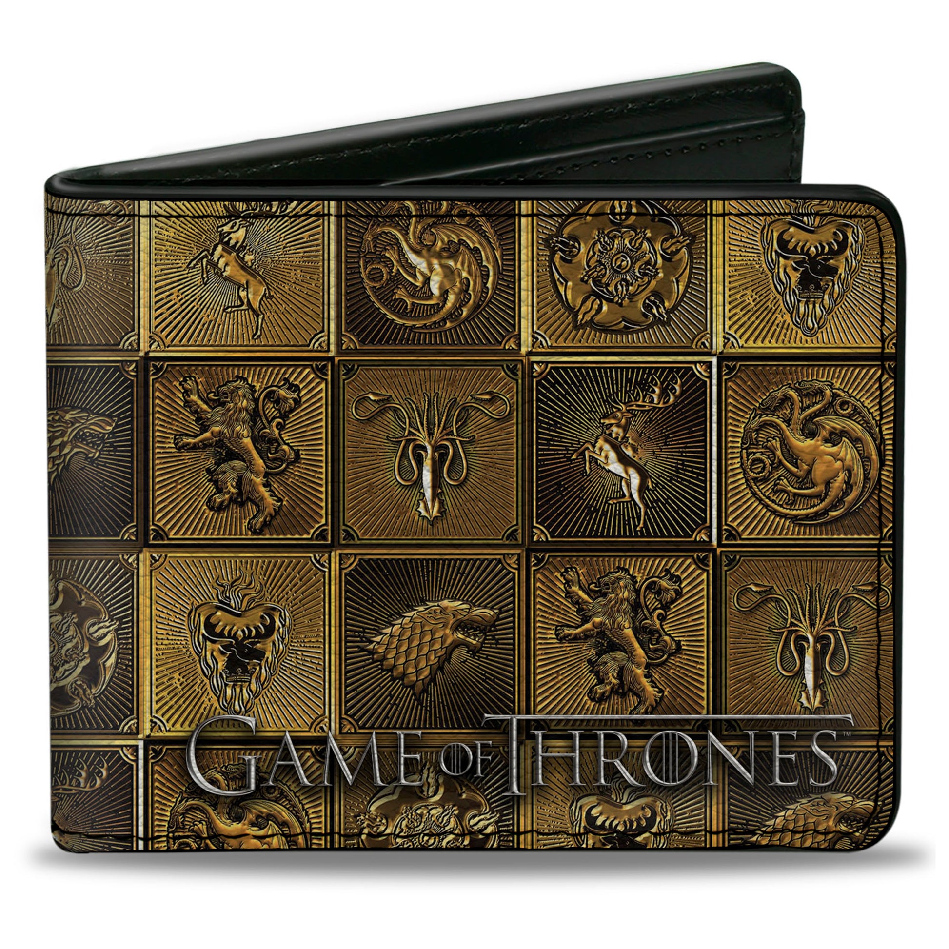 buckle down Bi-Fold Wallet - Game of Thrones House Sigil Blocks Gold