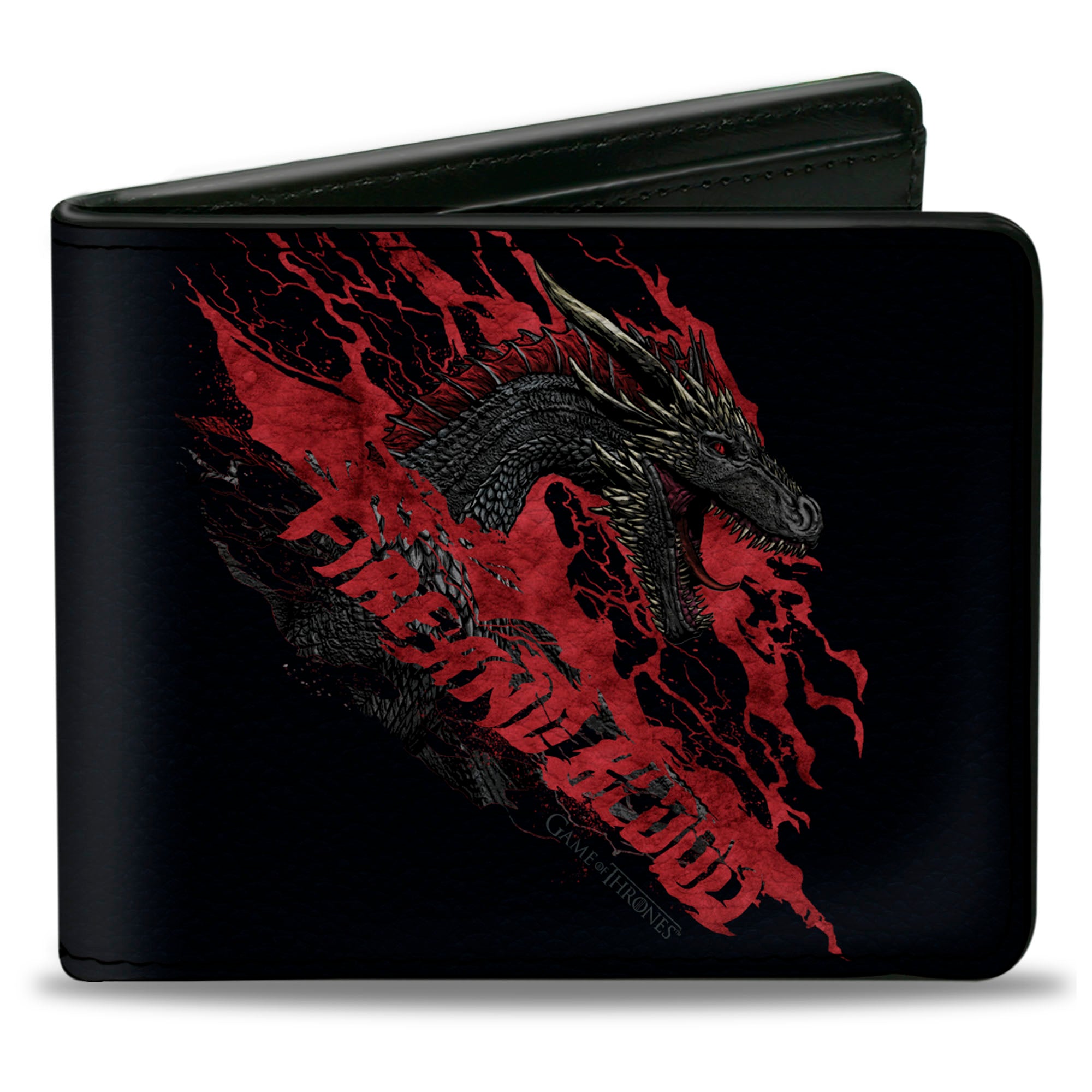 Bi-Fold Wallet - Game of Thrones The Dragon Awakens FIRE AND BLOOD Black/Red/Grays Bi-Fold Wallets Game of Thrones