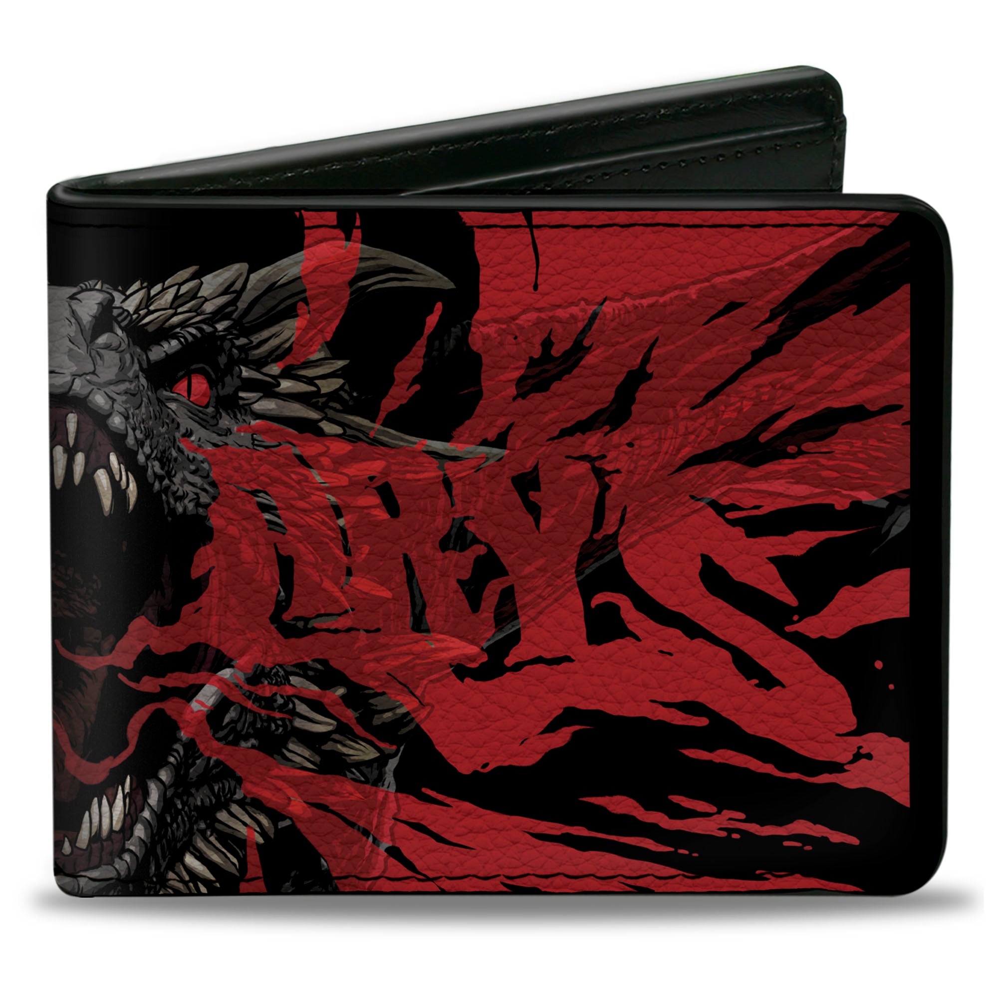 Bi-Fold Wallet - Game of Thrones DRACARYS Dragon Fire Black/Reds Bi-Fold Wallets Game of Thrones