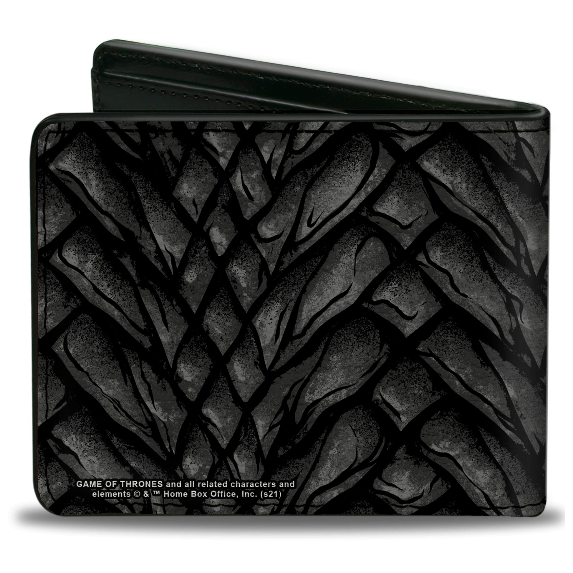 Bi-Fold Wallet - GAME OF THRONES Logo Dragon Scales Black/Grays Bi-Fold Wallets Game of Thrones