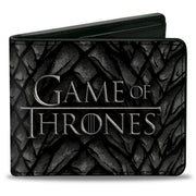 Bi-Fold Wallet - GAME OF THRONES Logo Dragon Scales Black/Grays Bi-Fold Wallets Game of Thrones