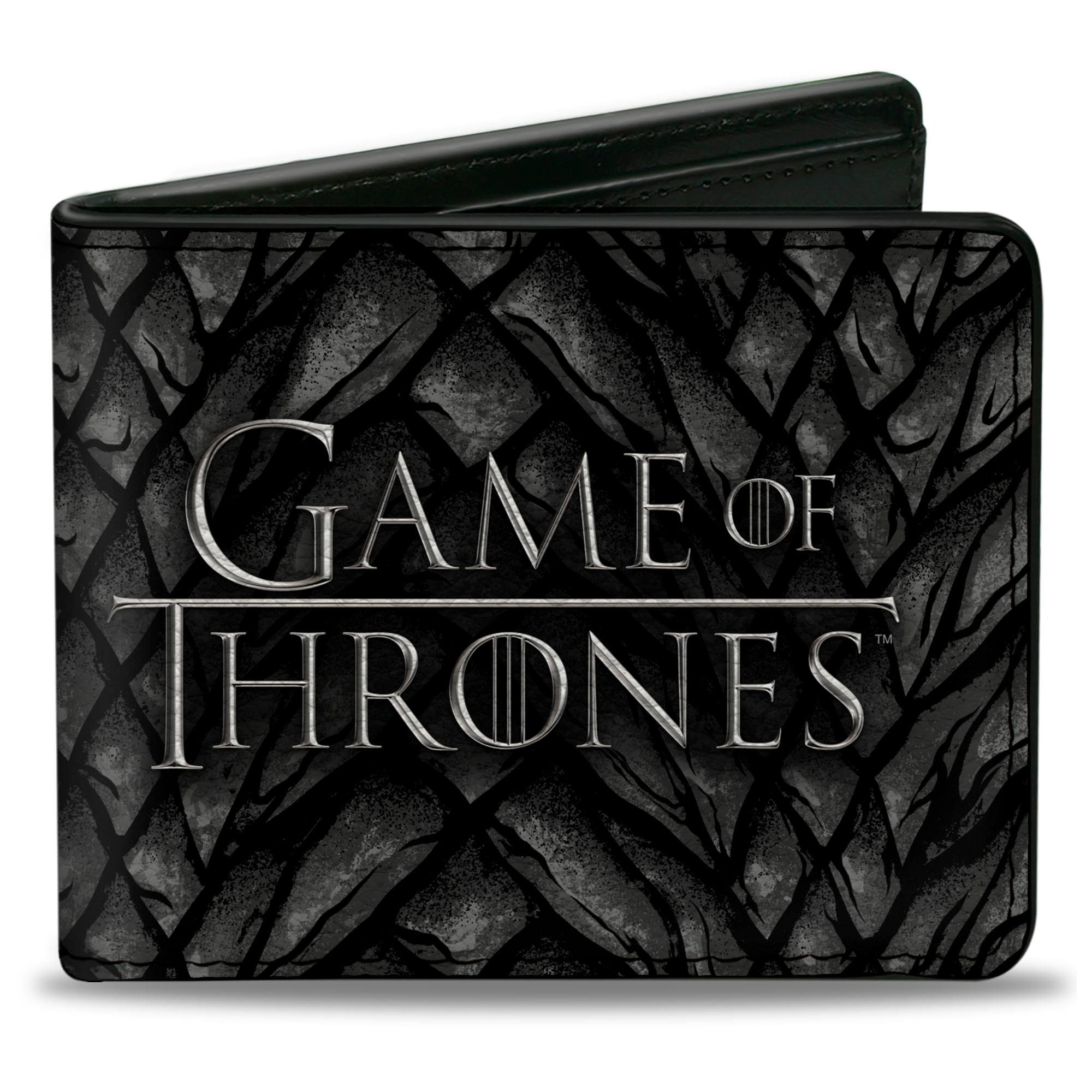 Bi-Fold Wallet - GAME OF THRONES Logo Dragon Scales Black/Grays Bi-Fold Wallets Game of Thrones