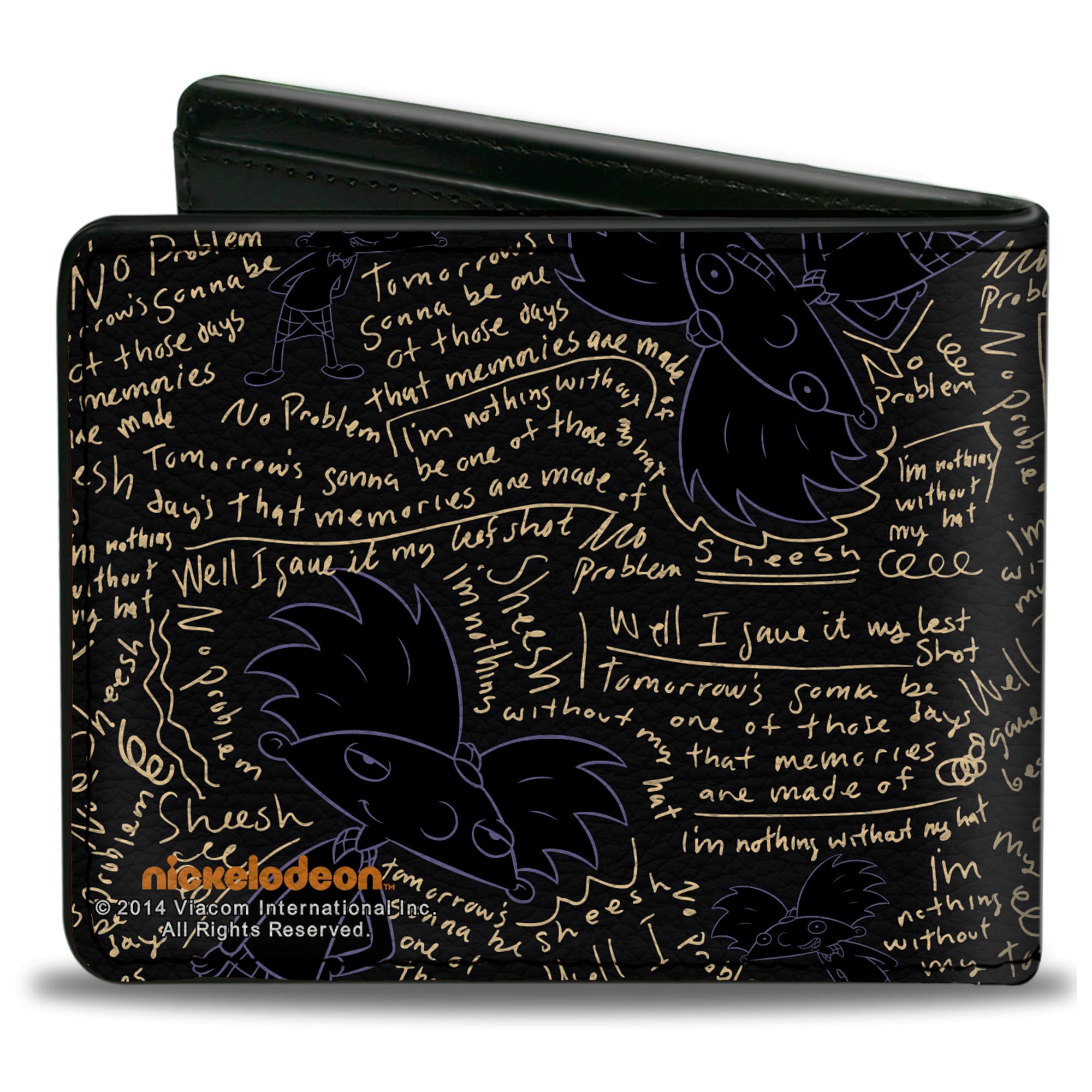 Bi-Fold Wallet - HEY ARNOLD! Arnold Pose Chalkboard Scribbles Bi-Fold Wallets Hey Arnold