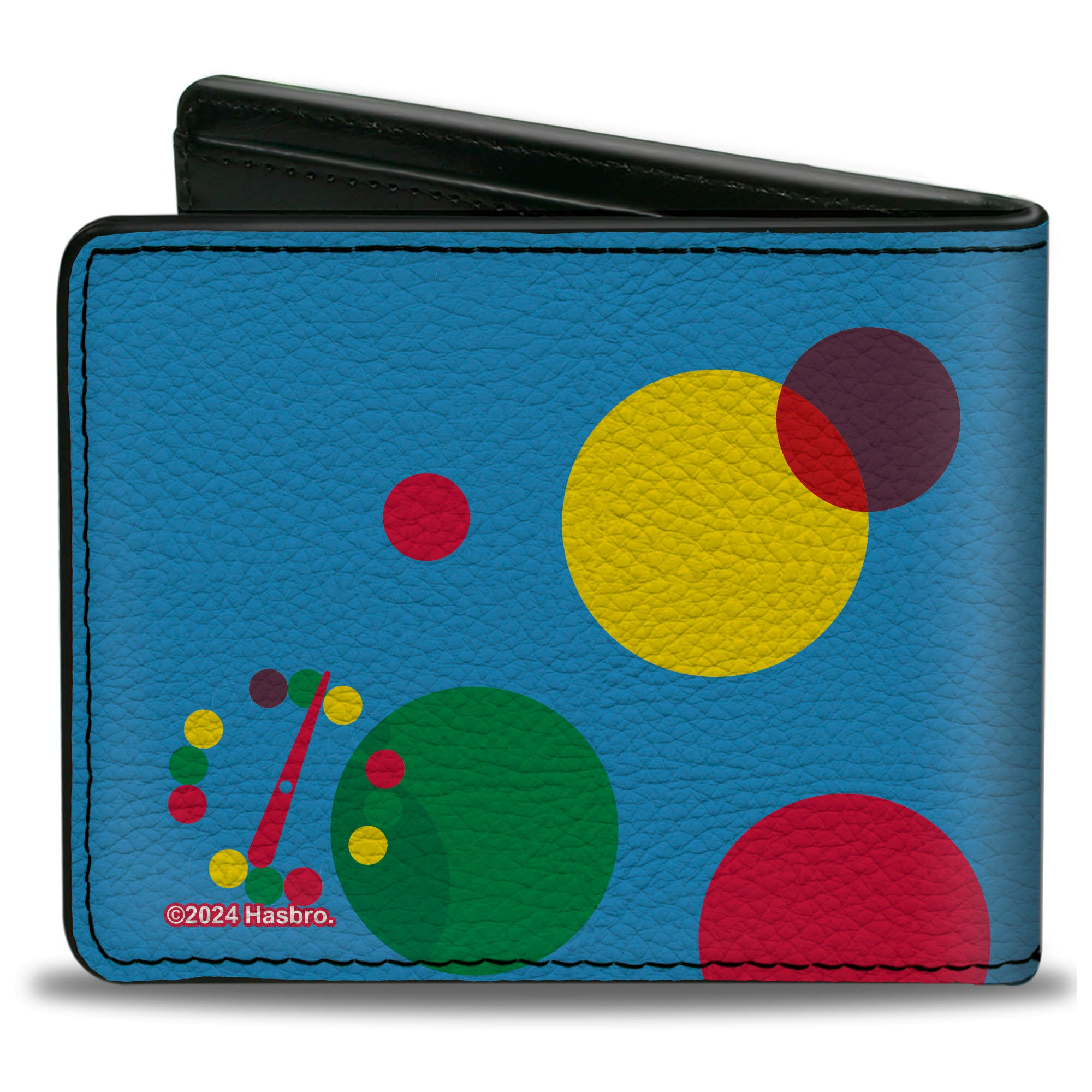 Bi-Fold Wallet - TWISTER Vintage Game Logo and Icons Blue/Multi Color Bi-Fold Wallets Twister