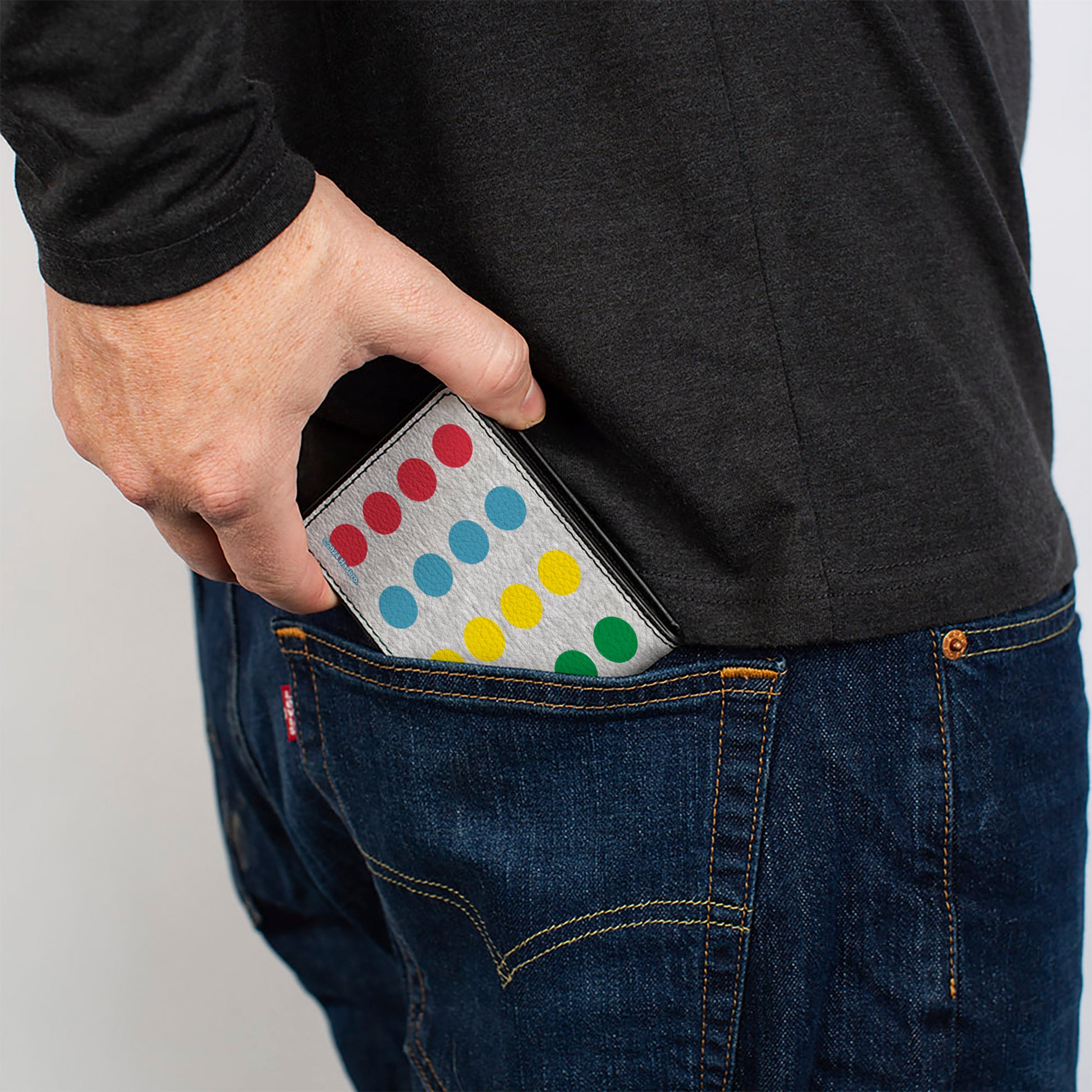 Bi-Fold Wallet - Twister COOL MOVES Circle Spots Gray/Multi Color Bi-Fold Wallets Twister