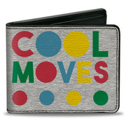 Bi-Fold Wallet - Twister COOL MOVES Circle Spots Gray/Multi Color Bi-Fold Wallets Twister