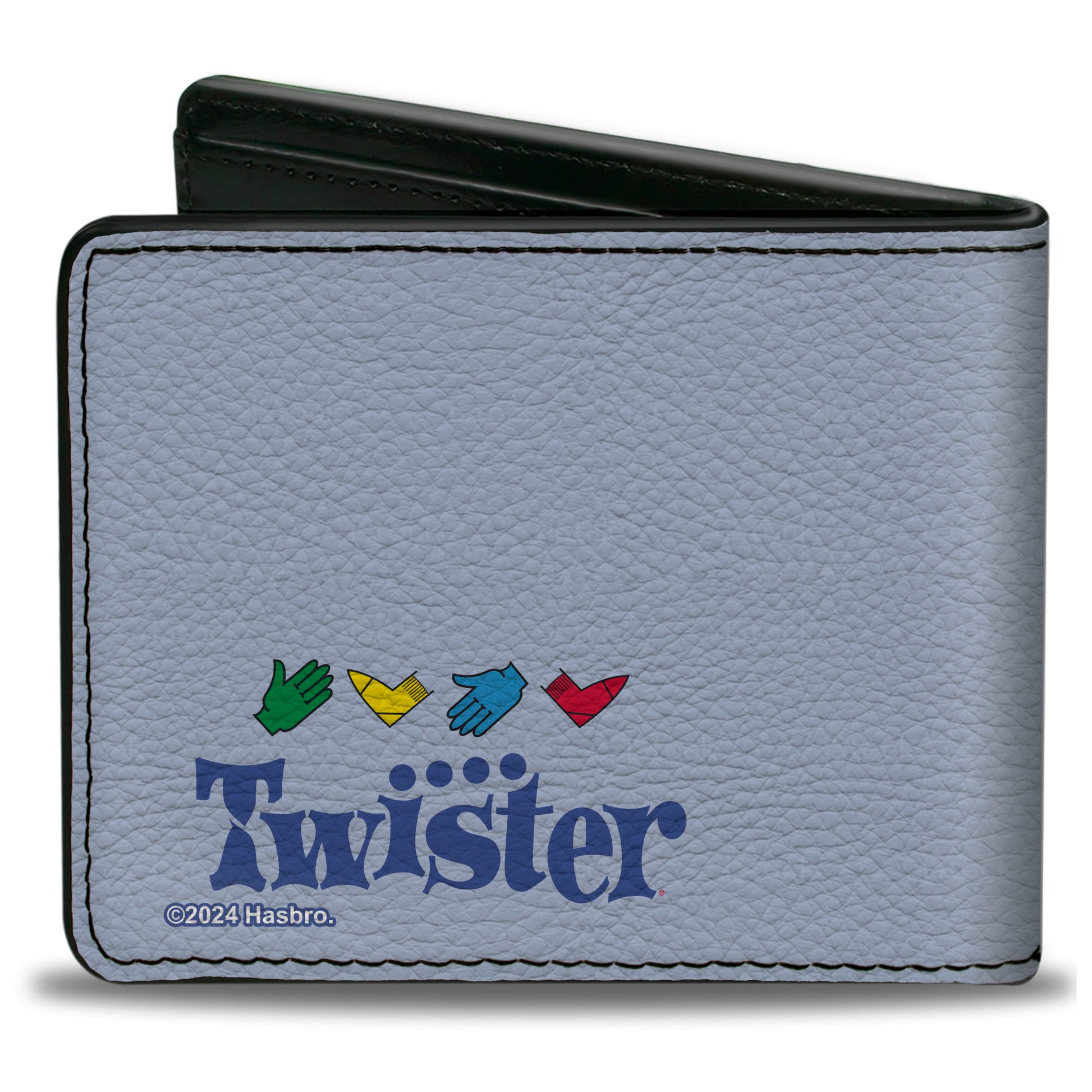 Bi-Fold Wallet - Twister DAD SAYS MAKE YOUR MOVE and Game Icons Light Blue/Multi Color Bi-Fold Wallets Twister