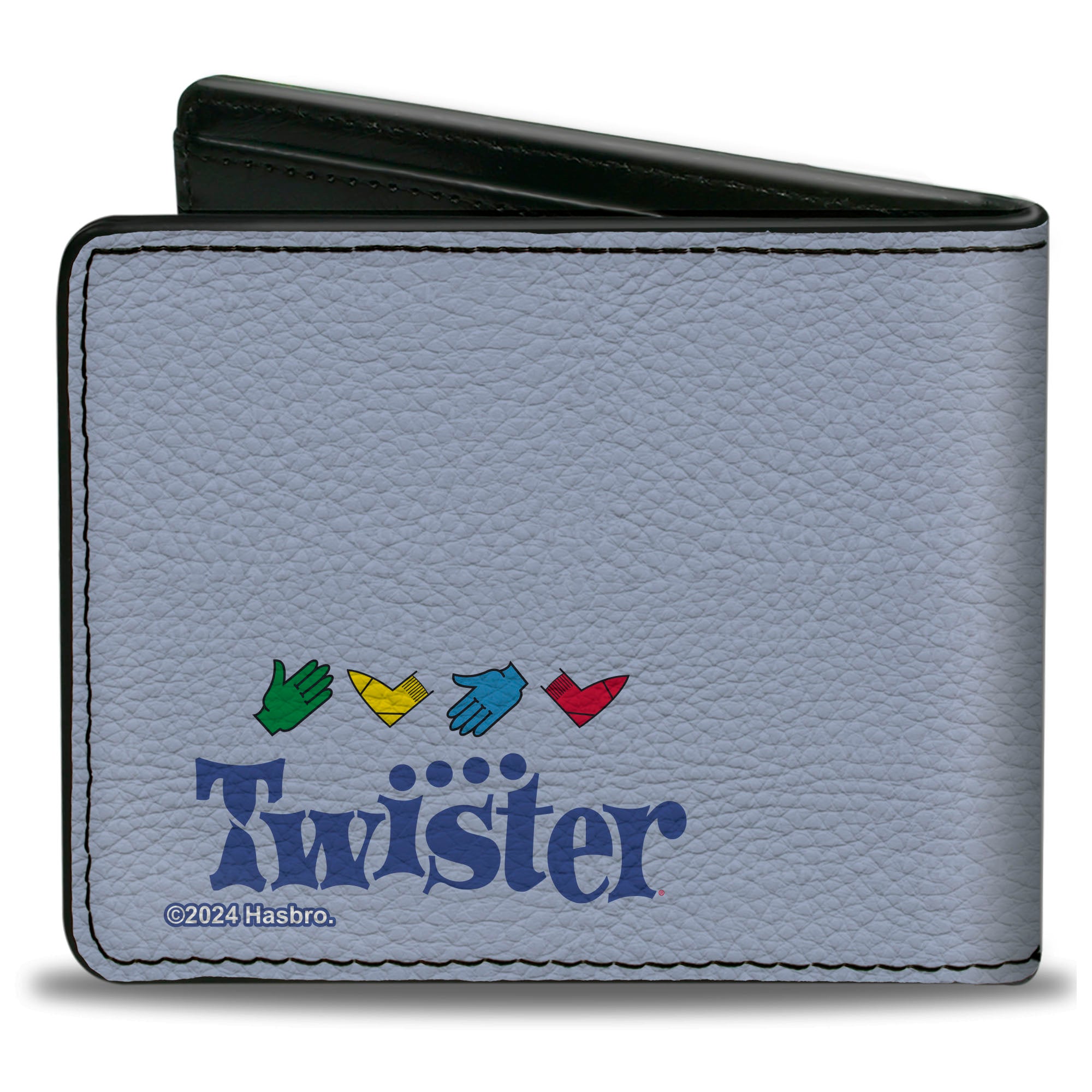 Bi-Fold Wallet - Twister DAD SAYS MAKE YOUR MOVE and Game Icons Light Blue/Multi Color Bi-Fold Wallets Twister