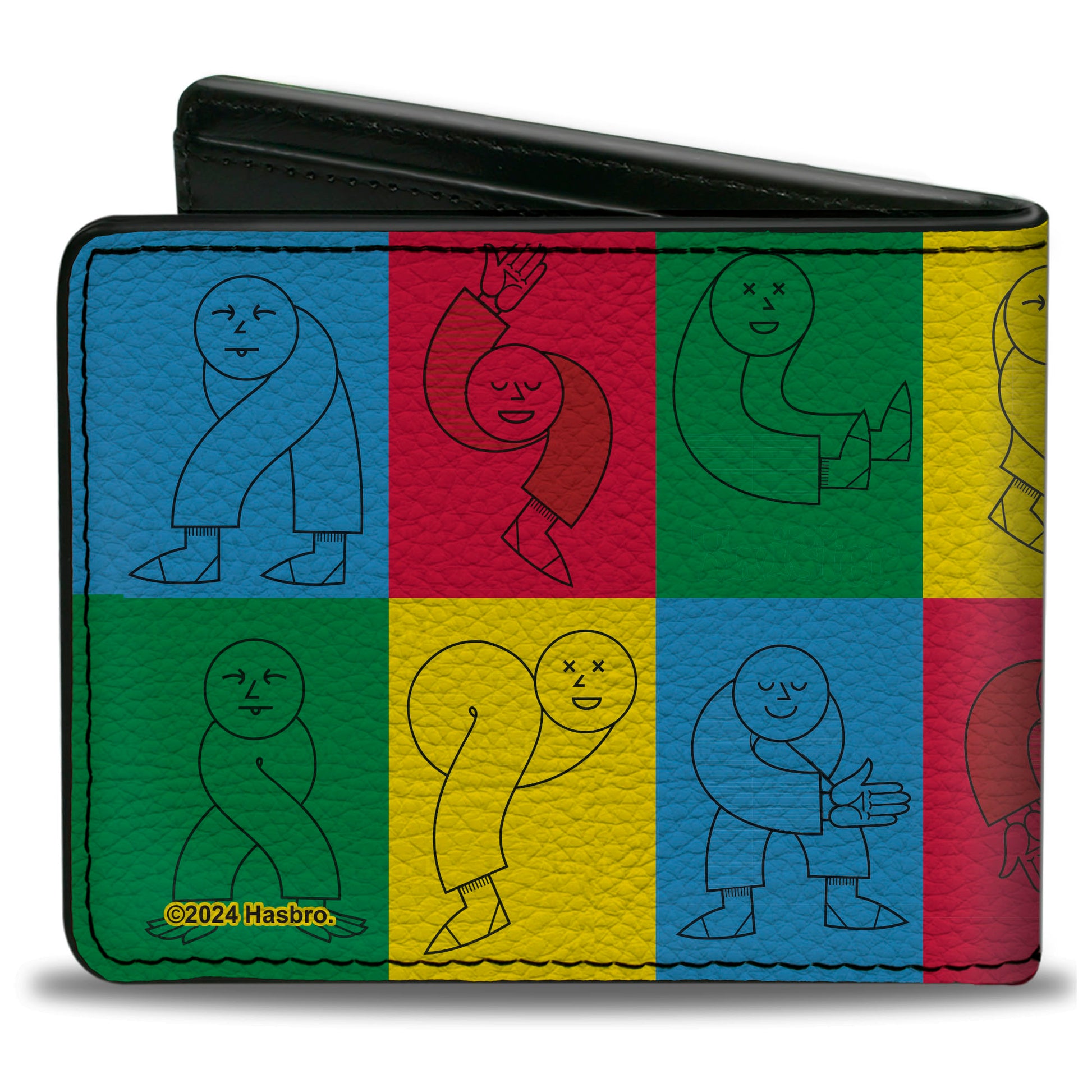 Bi-Fold Wallet - Twister Character Pose Blocks Multi Color Bi-Fold Wallets Twister