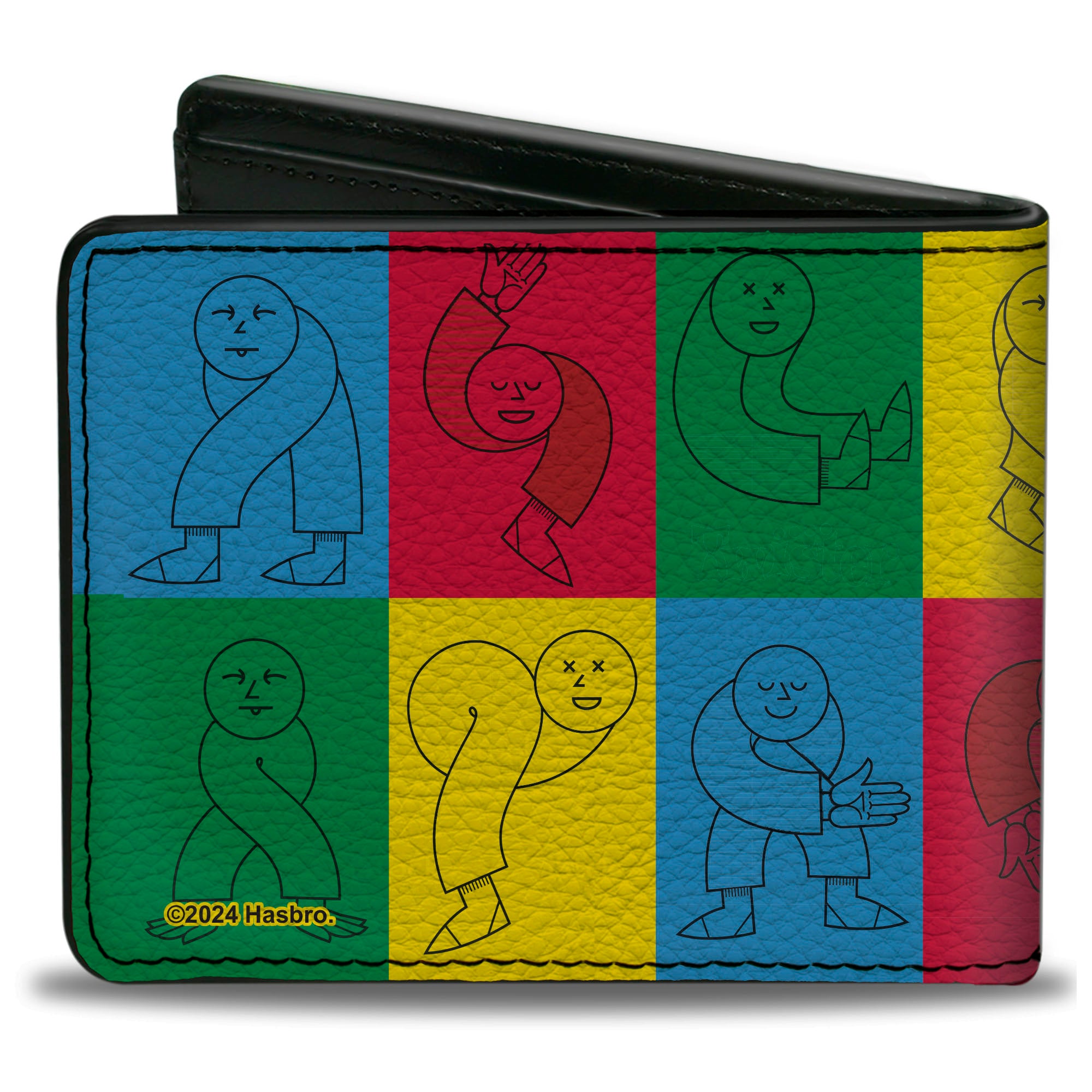 Bi-Fold Wallet - Twister Character Pose Blocks Multi Color Bi-Fold Wallets Twister
