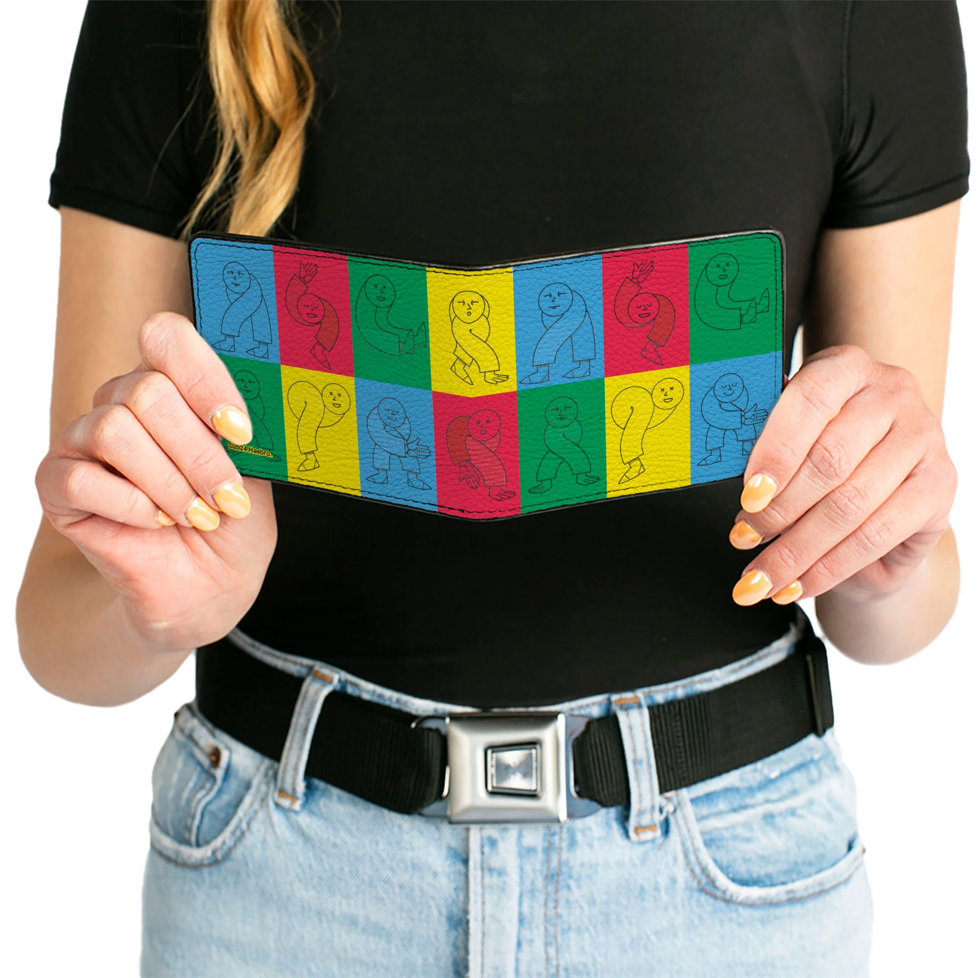 Bi-Fold Wallet - Twister Character Pose Blocks Multi Color Bi-Fold Wallets Twister